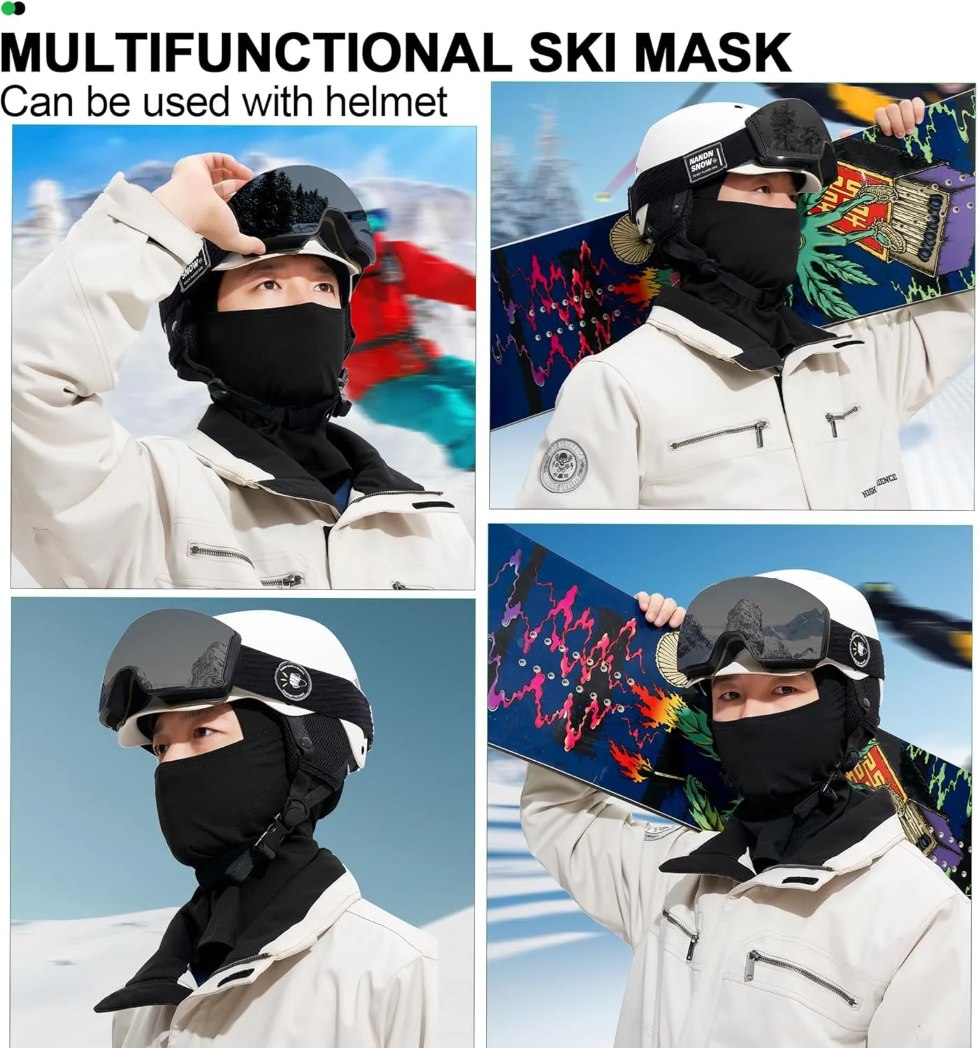LONGLONG Balaclava Face Mask, 1/2/3 Pieces Summer Shiesty Mask Sun Protector Hood Lightweight Motorcycle Men Women