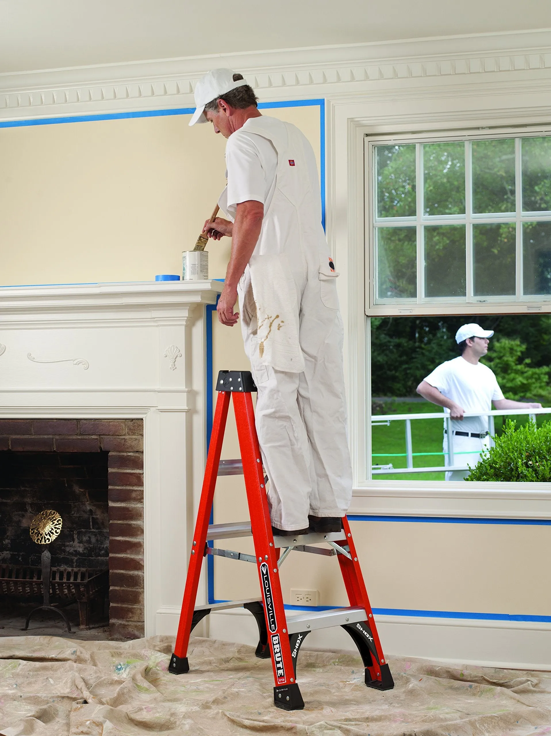 Louisville Ladder 4-Foot Fiberglass Step Ladder, 375-Pound Capacity, FS1404HD