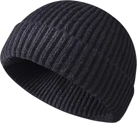 MAIAGO Fisherman Beanie for Men Women, Knit Cuff Beanie Cap Short Beanie Hat, Winter Warm Hats