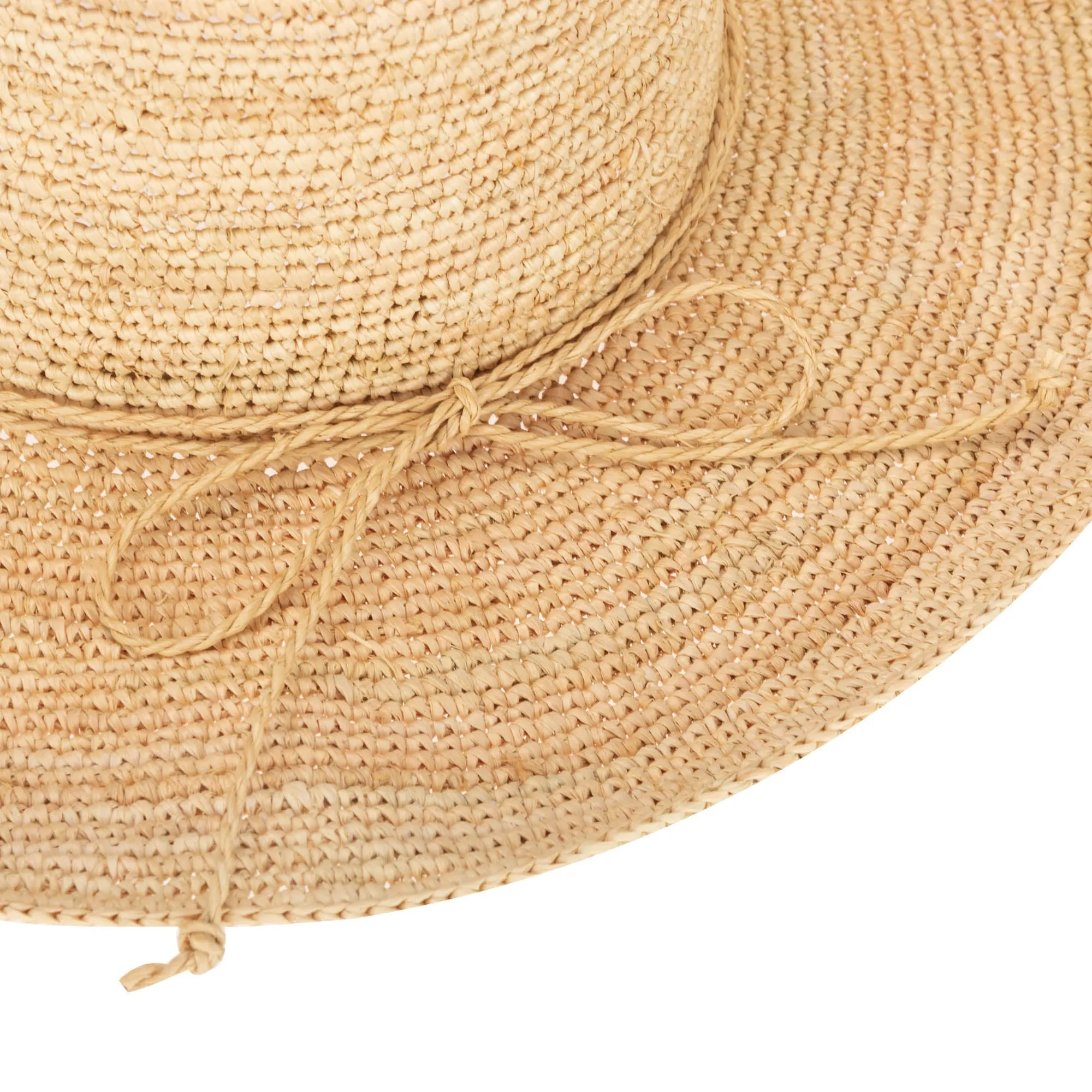Marina Women's Crochet Raffia Fedora