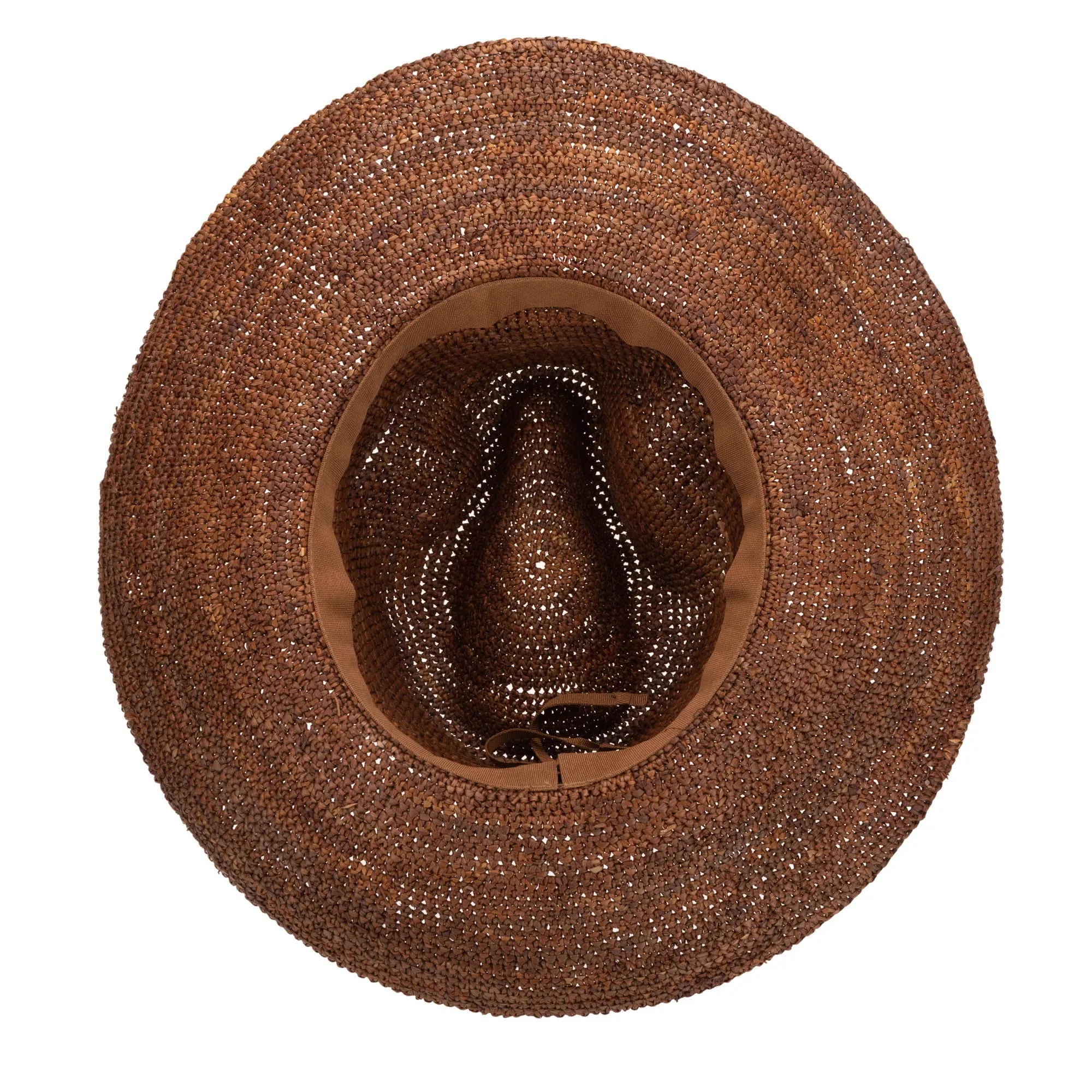 Marina Women's Crochet Raffia Fedora