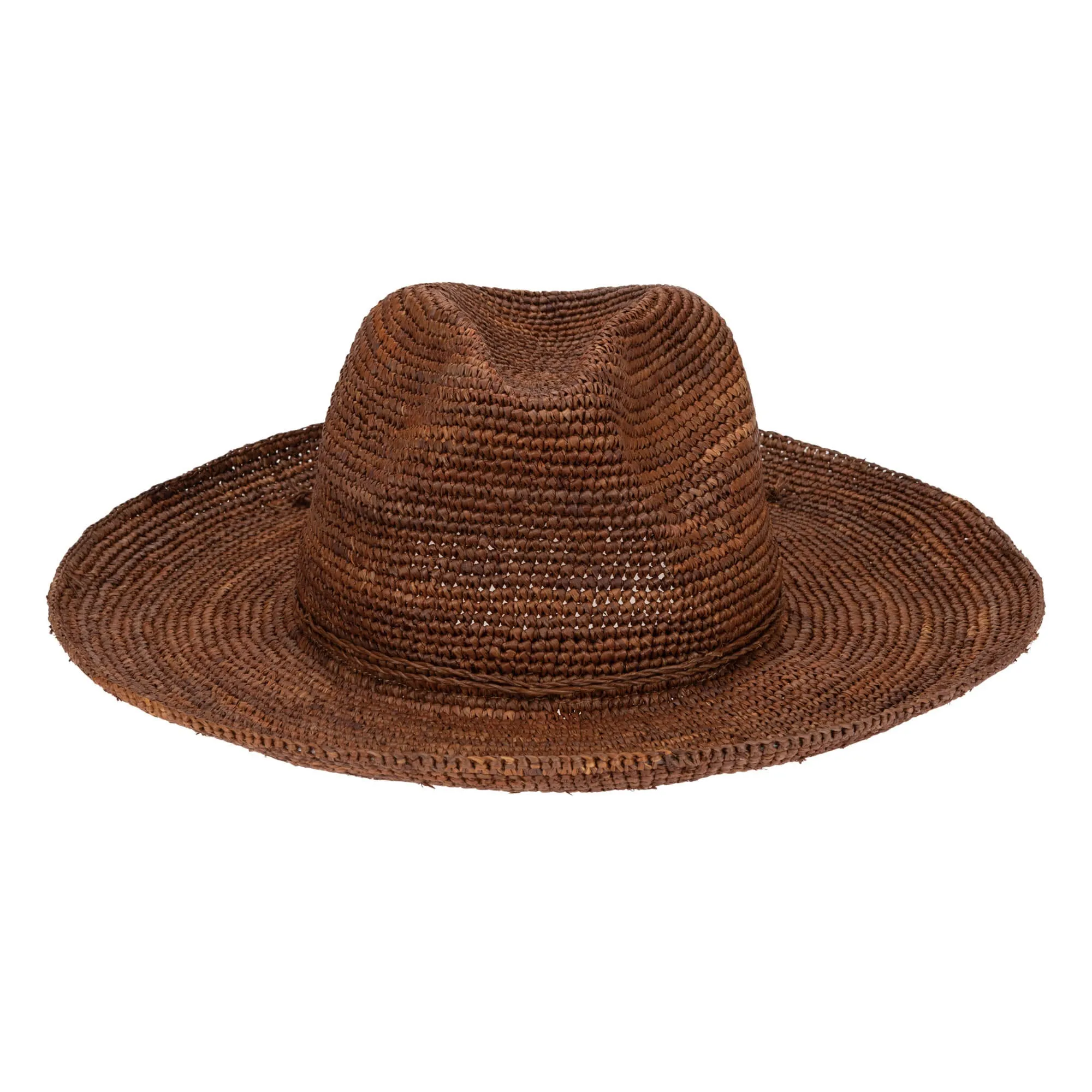 Marina Women's Crochet Raffia Fedora