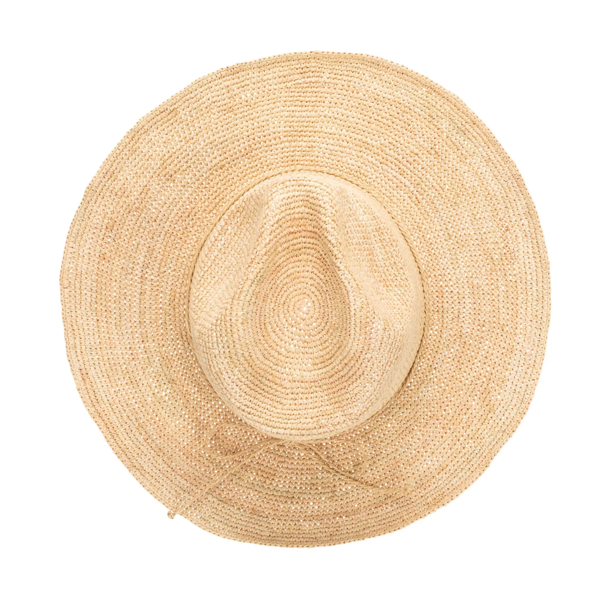 Marina Women's Crochet Raffia Fedora