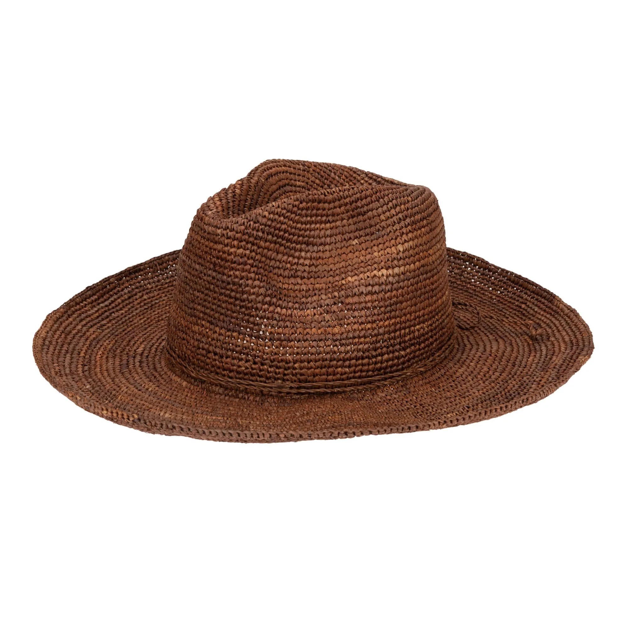 Marina Women's Crochet Raffia Fedora