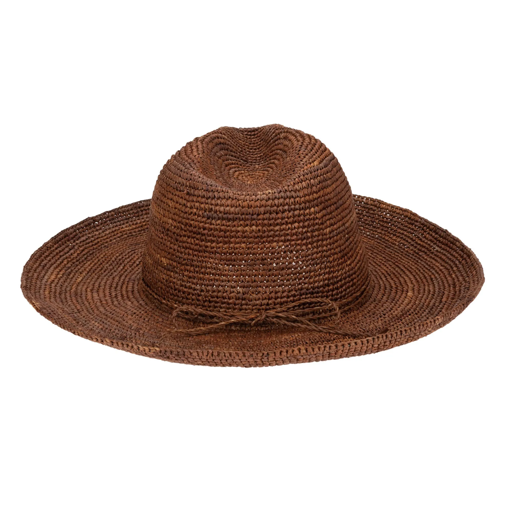Marina Women's Crochet Raffia Fedora