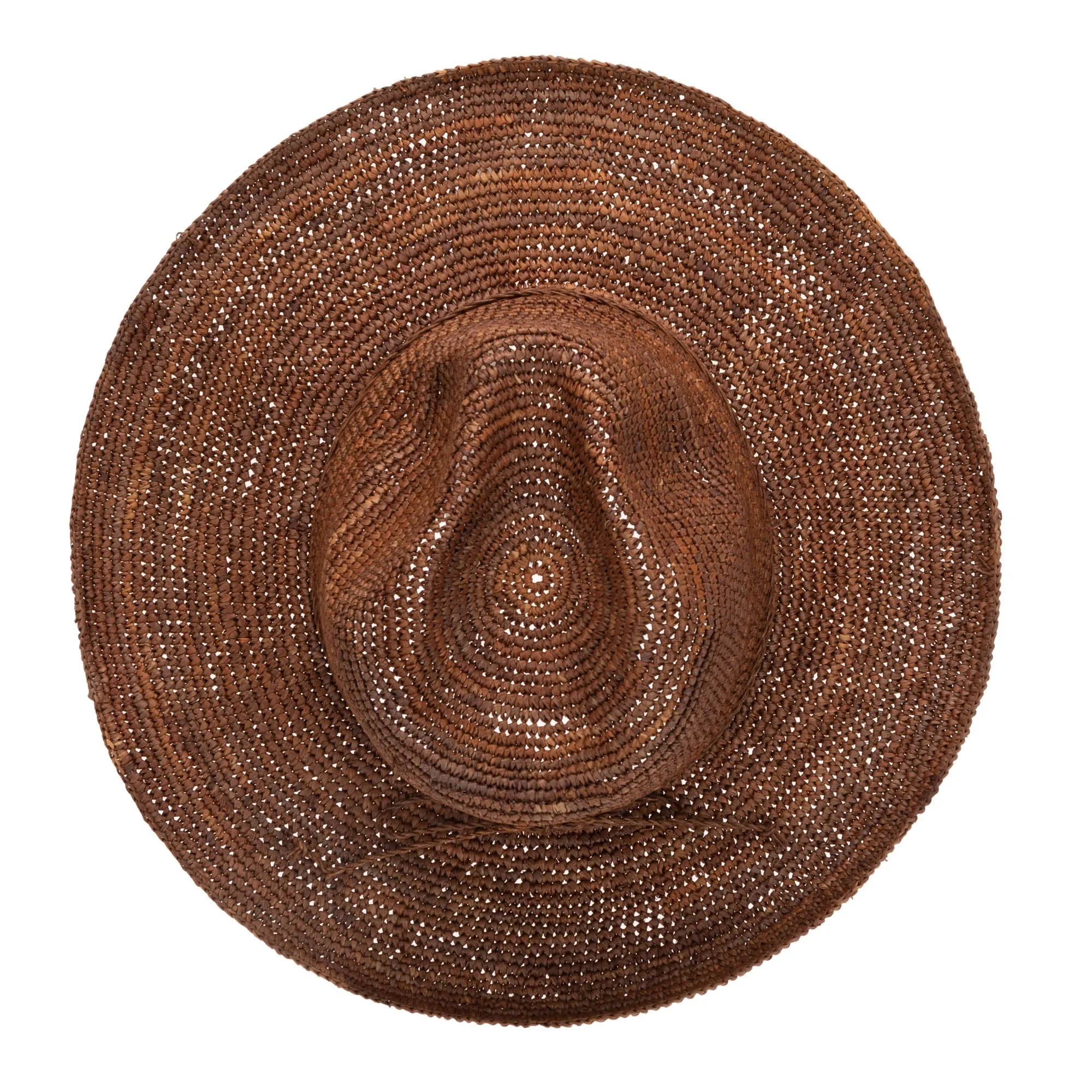 Marina Women's Crochet Raffia Fedora