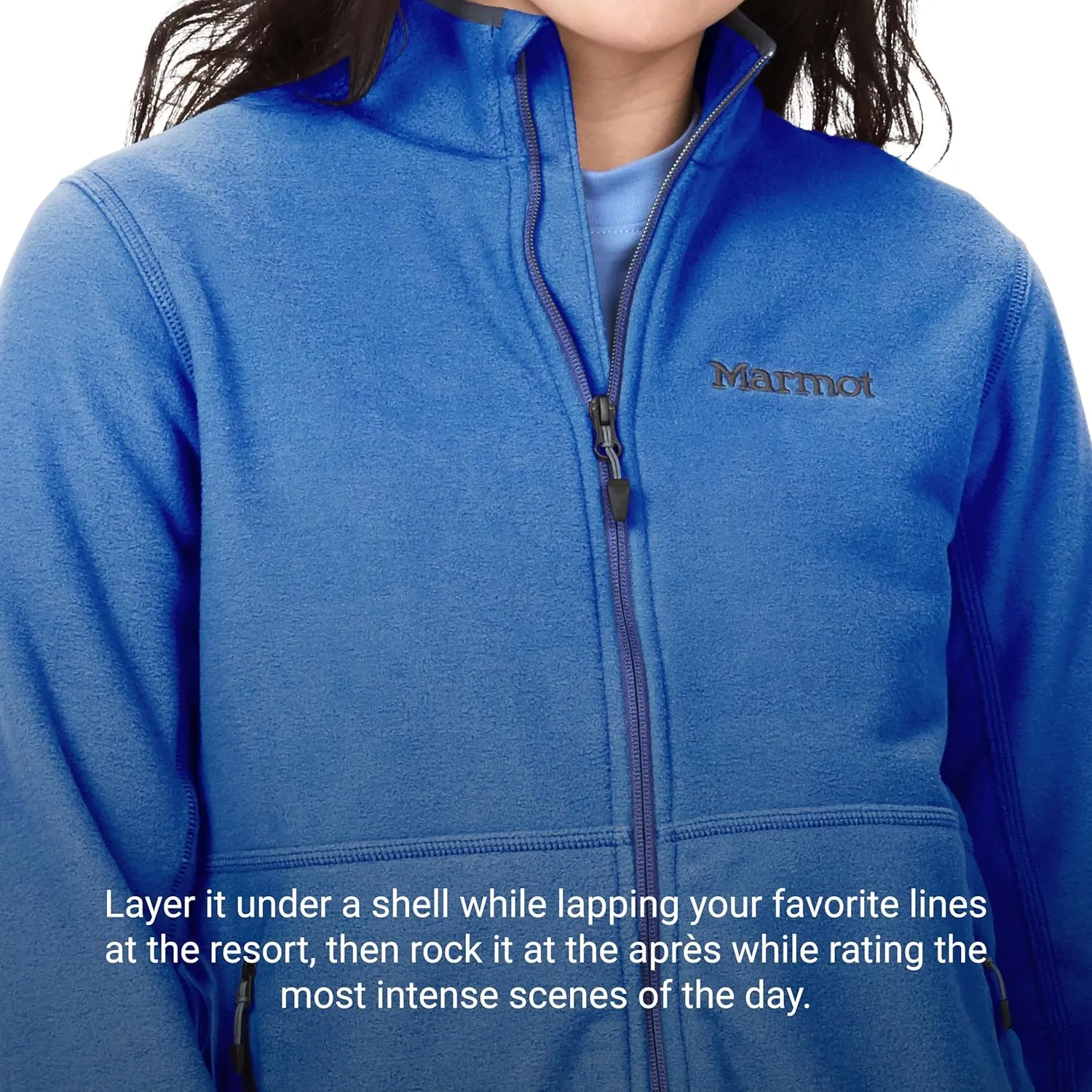 MARMOT Women's Rocklin Full-Zip Jacket - Classic, Warm, Lightweight 100-Weight Fleece Layer