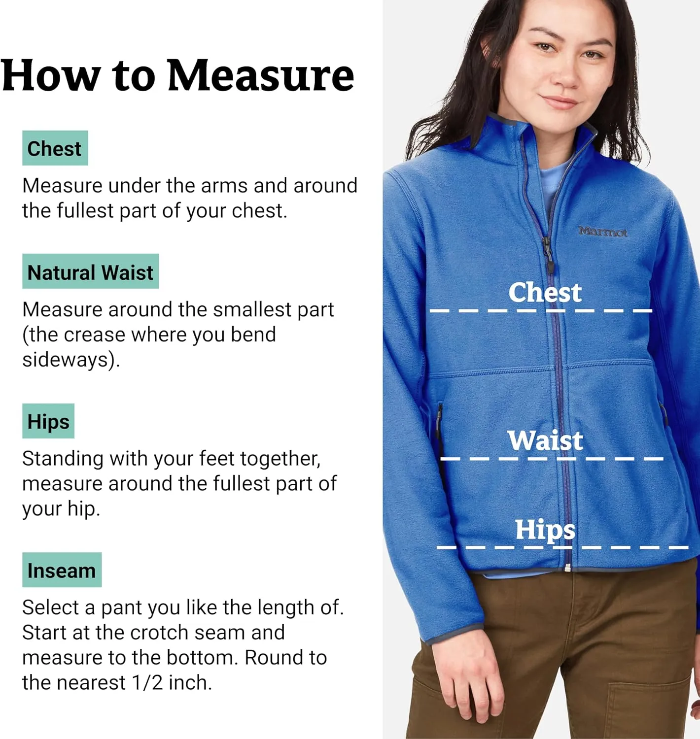 MARMOT Women's Rocklin Full-Zip Jacket - Classic, Warm, Lightweight 100-Weight Fleece Layer