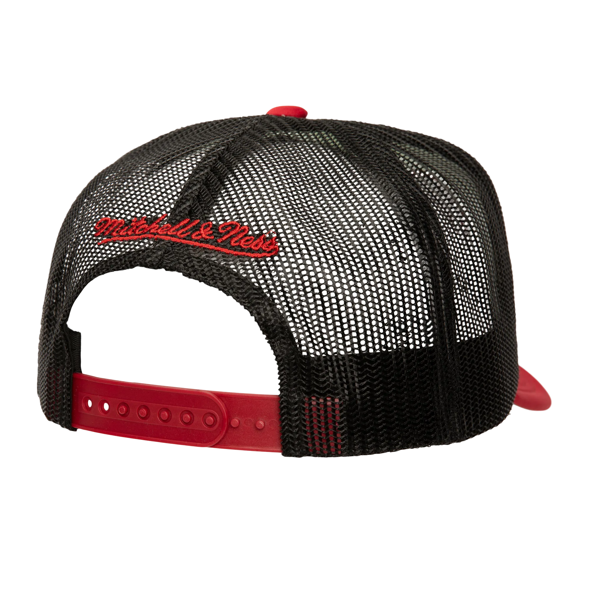 Men's Houston Rockets Mitchell & Ness HWC Globe Trucker Cap