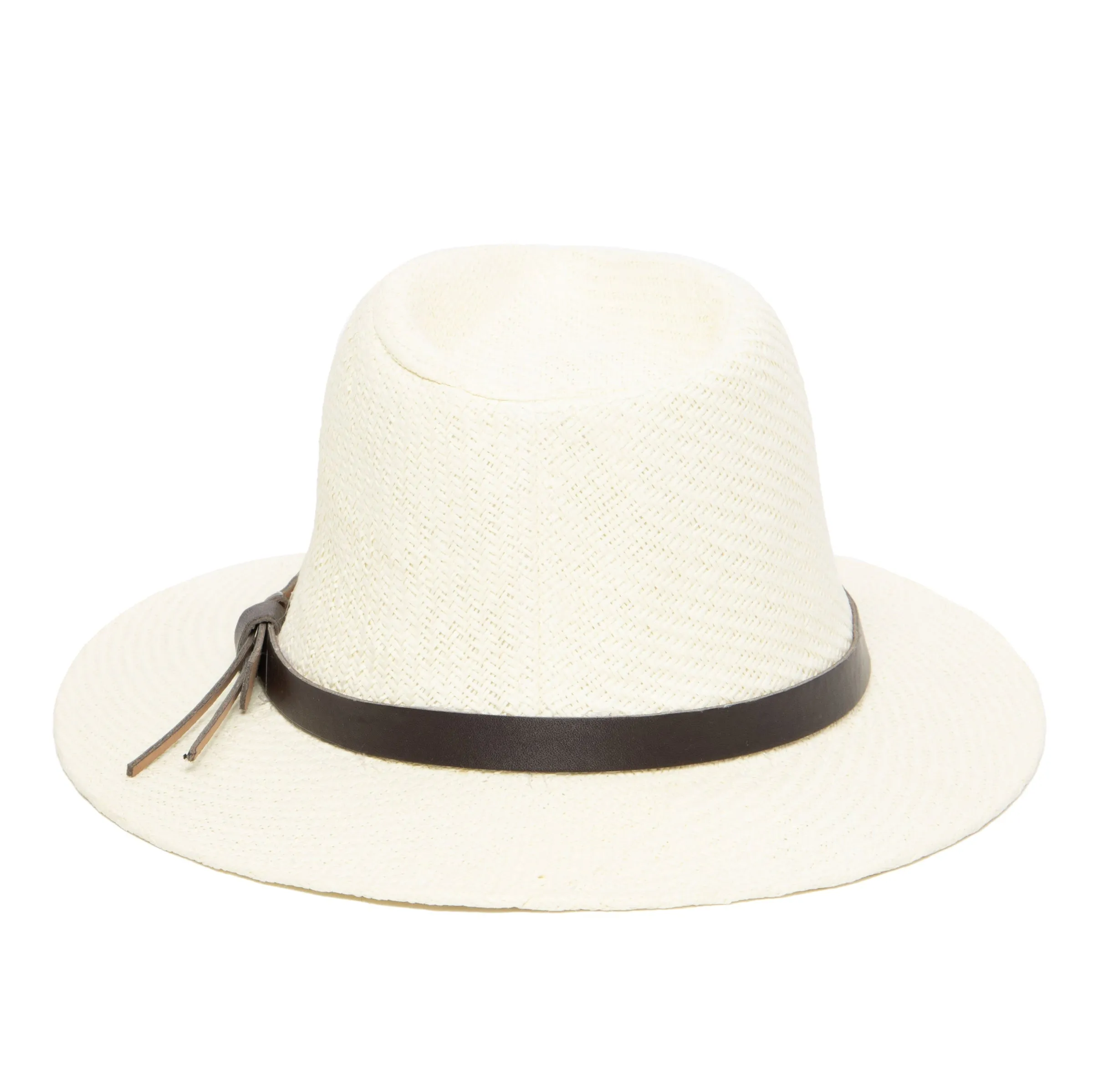 Men's Paper Fedora with Faux Leather Band