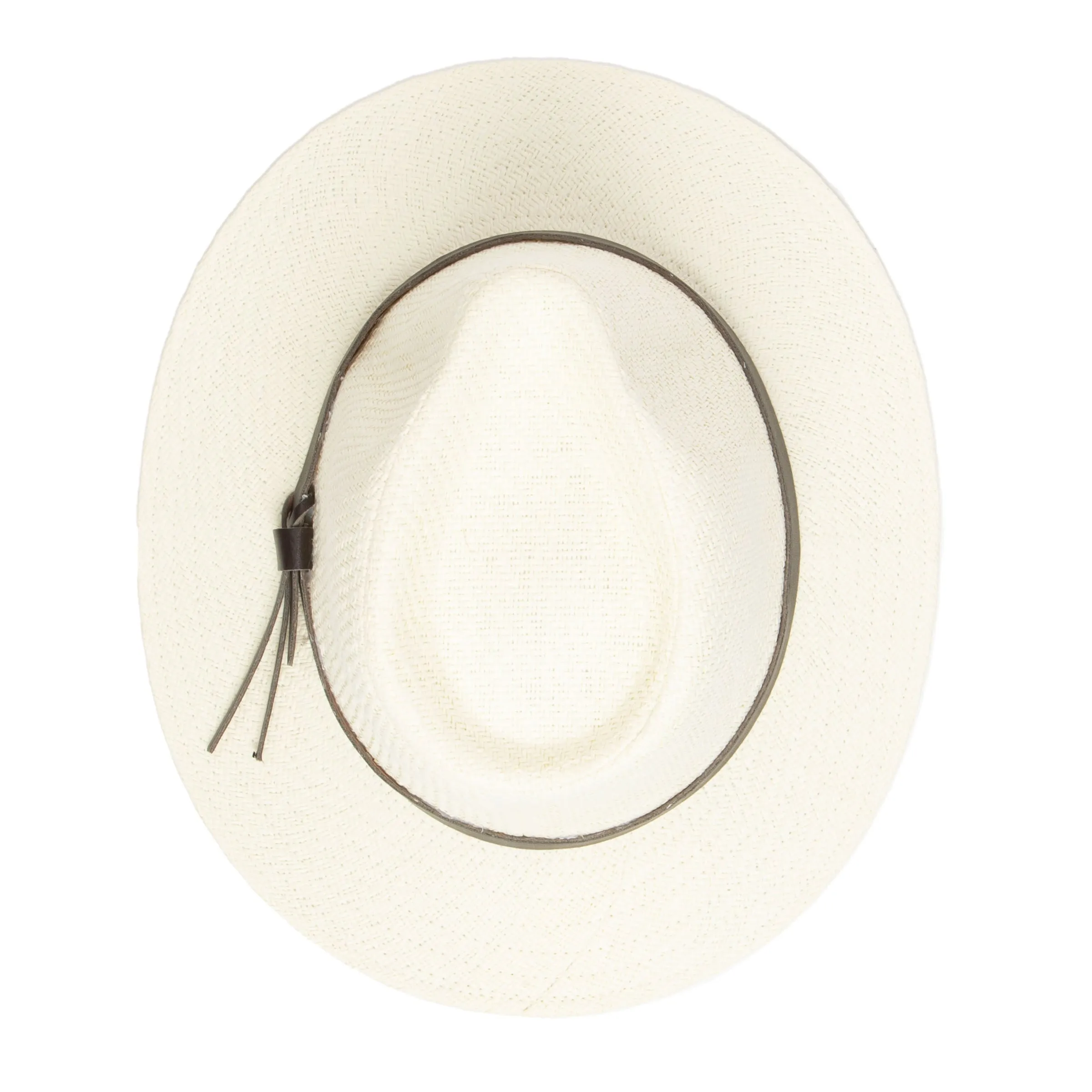 Men's Paper Fedora with Faux Leather Band