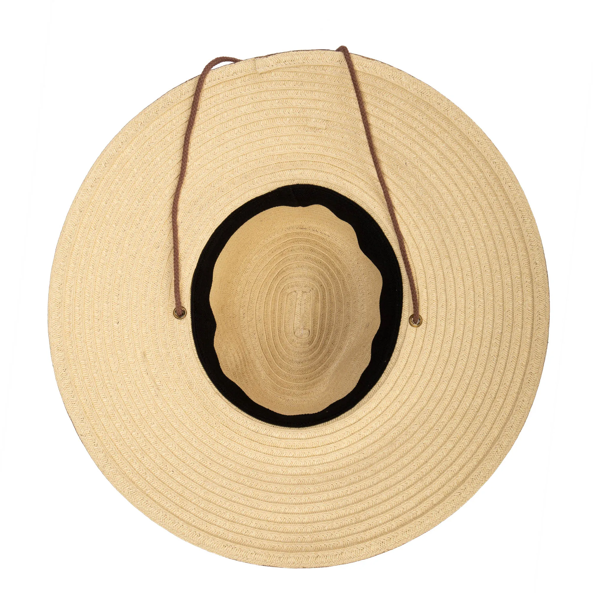 Mens Paperbraid Fedora with Leather Band and Matching Chin Chord