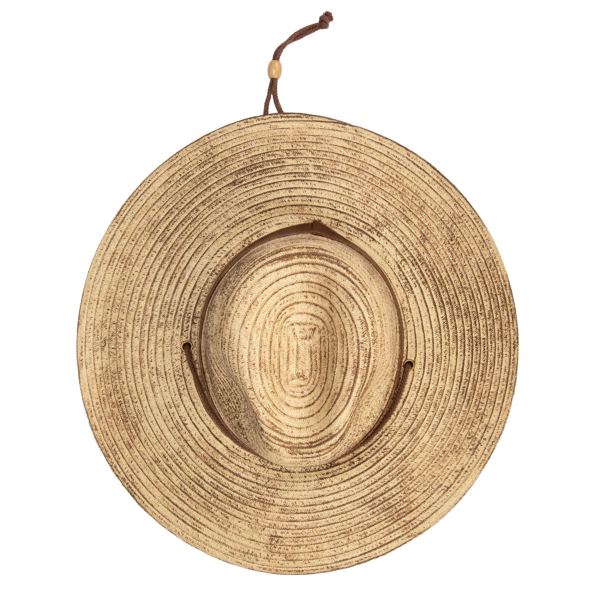 Mens Paperbraid Fedora with Leather Band and Matching Chin Chord