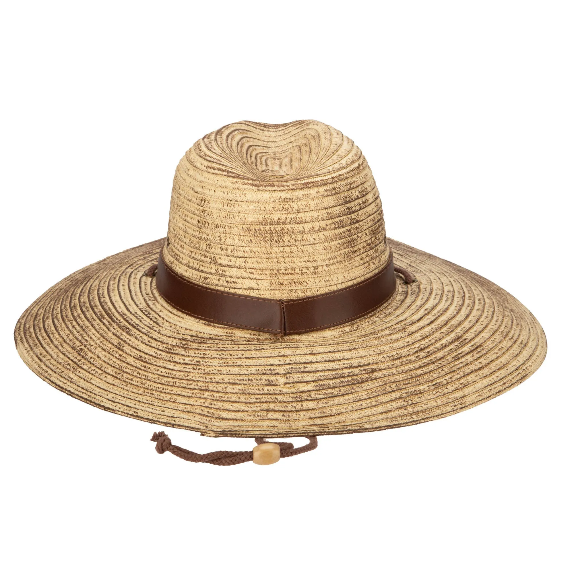 Mens Paperbraid Fedora with Leather Band and Matching Chin Chord