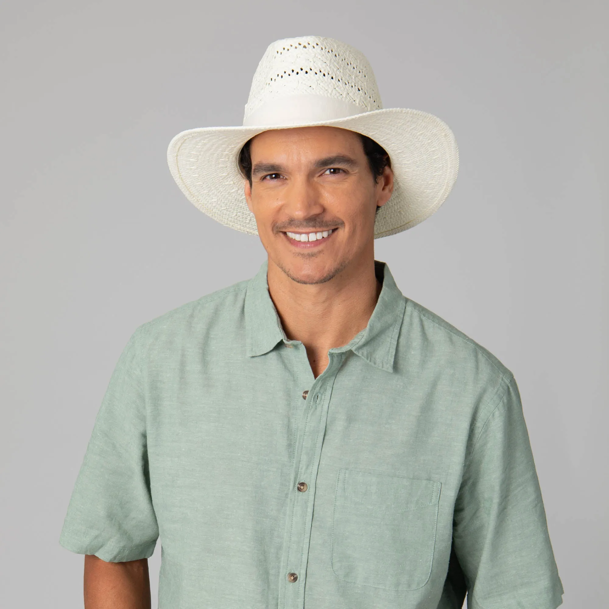 Mens Paperbraid Ivory Fedora