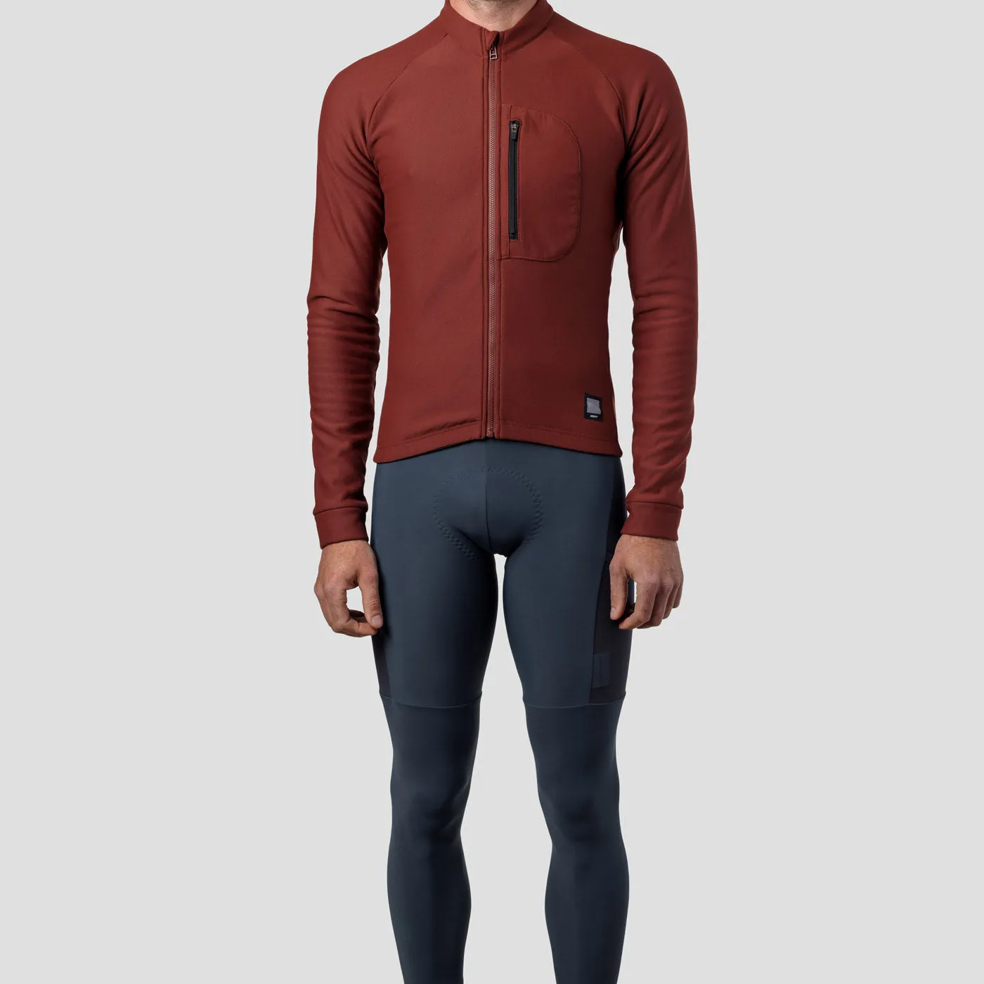 Men's Super Thermal Merino Jersey - Burgundy