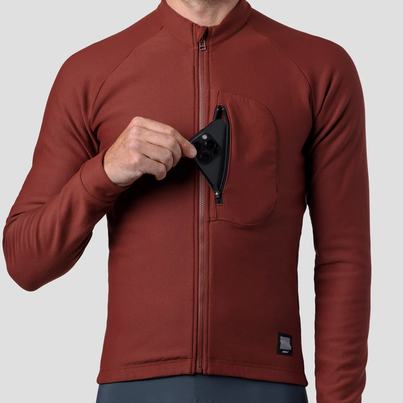 Men's Super Thermal Merino Jersey - Burgundy