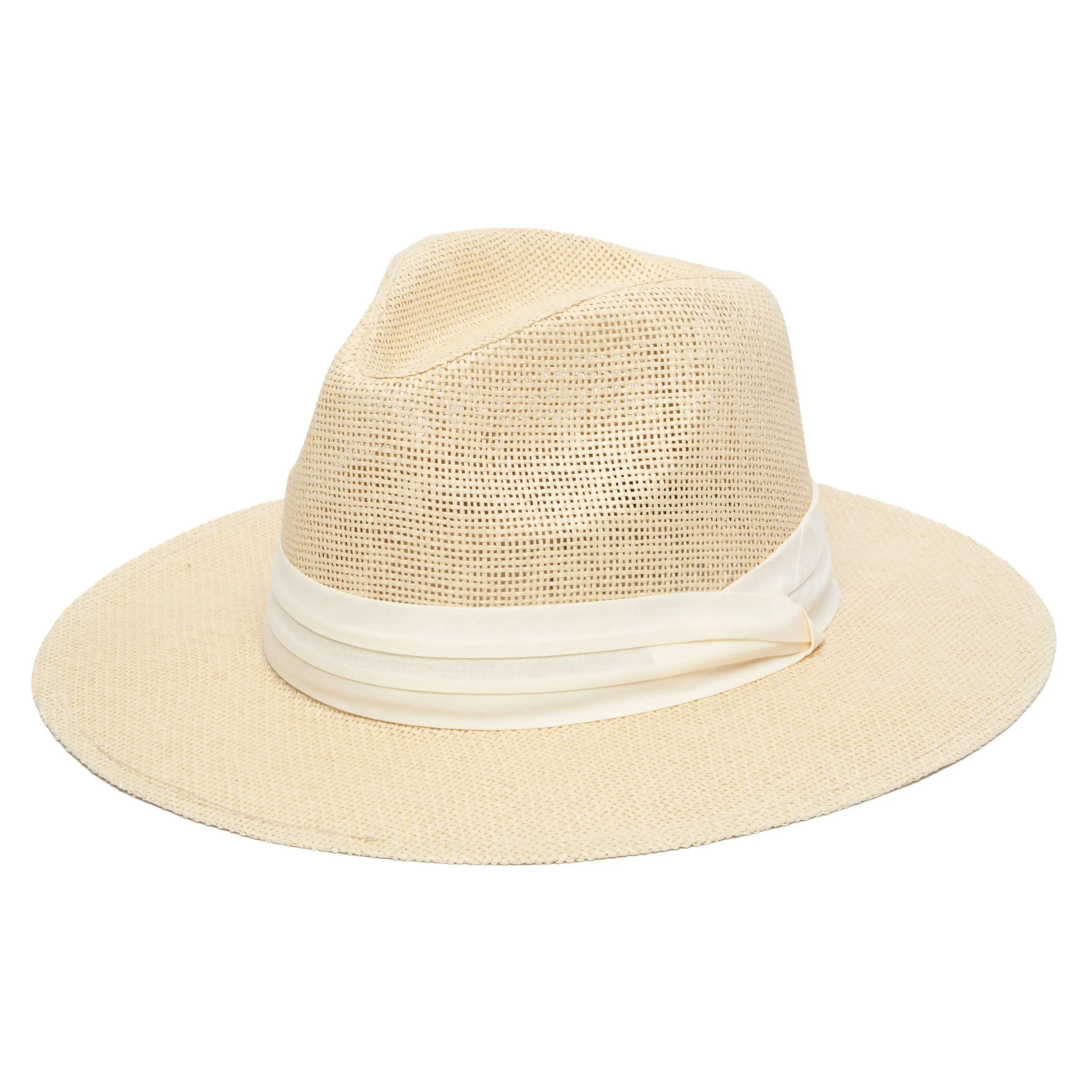 Mens Woven 3" Brim Paper Fedora