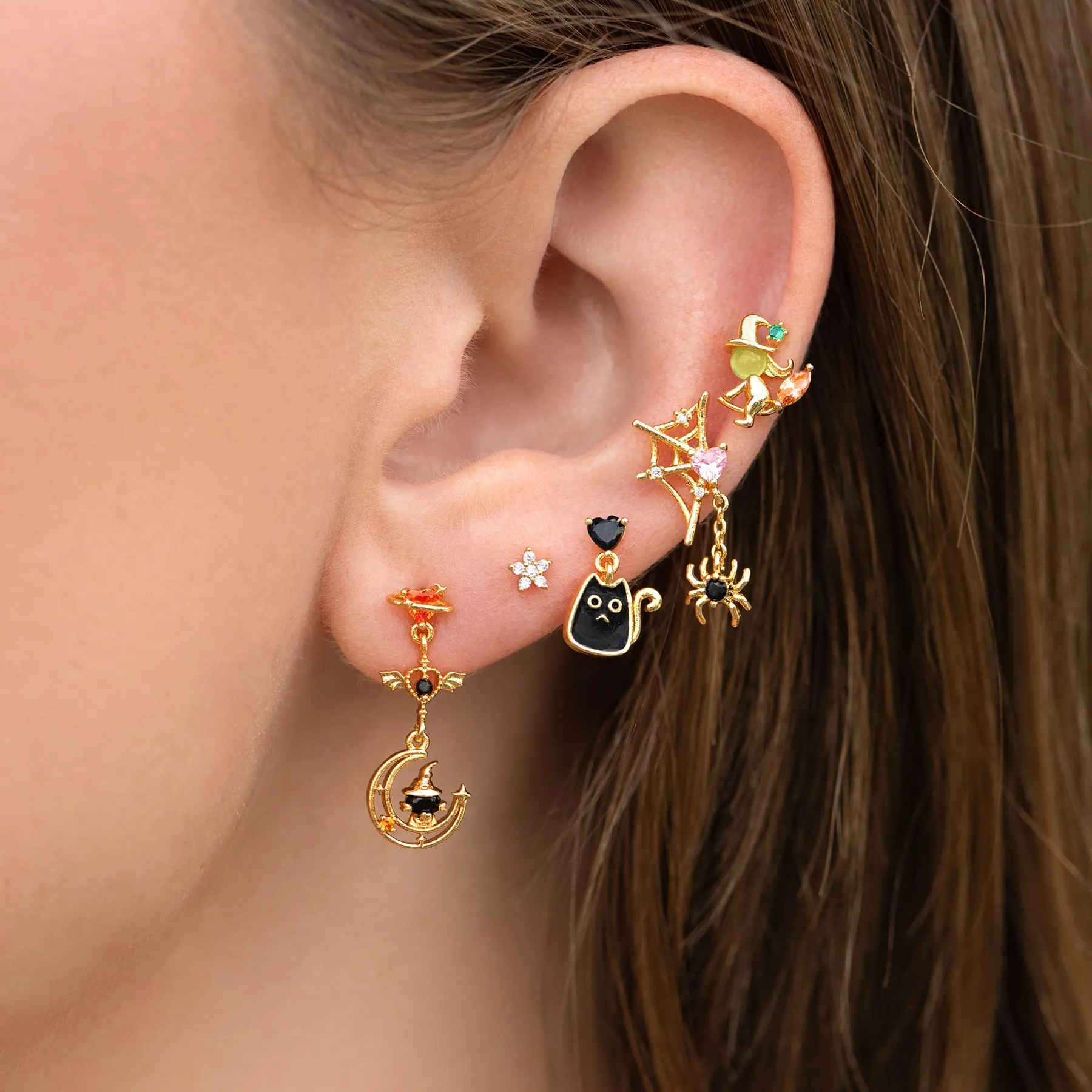 Midnight Meow Dangle Earrings