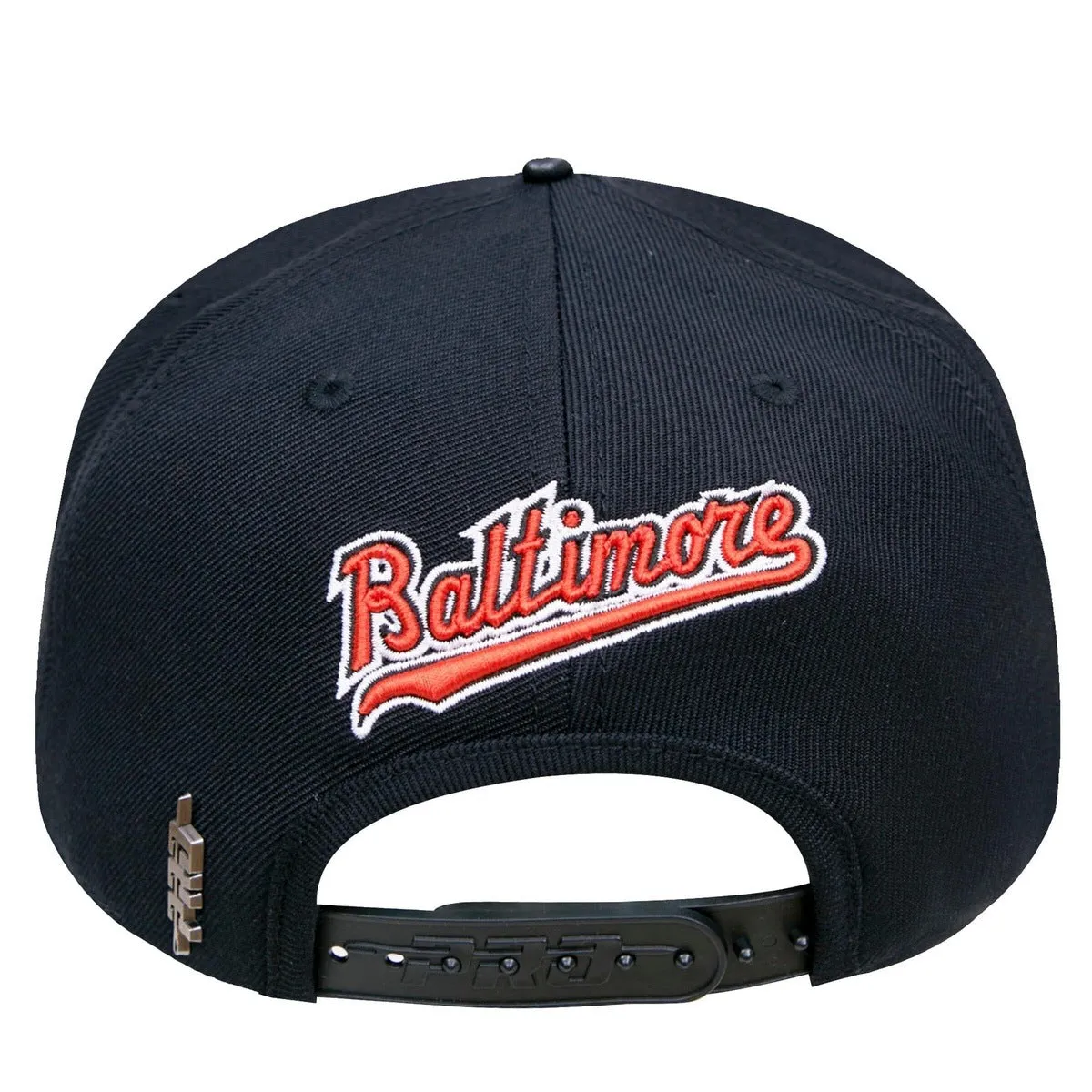 MLB BALTIMORE ORIOLES RETRO CLASSIC UNISEX LOGO WOOL SNAPBACK HAT (BLACK)