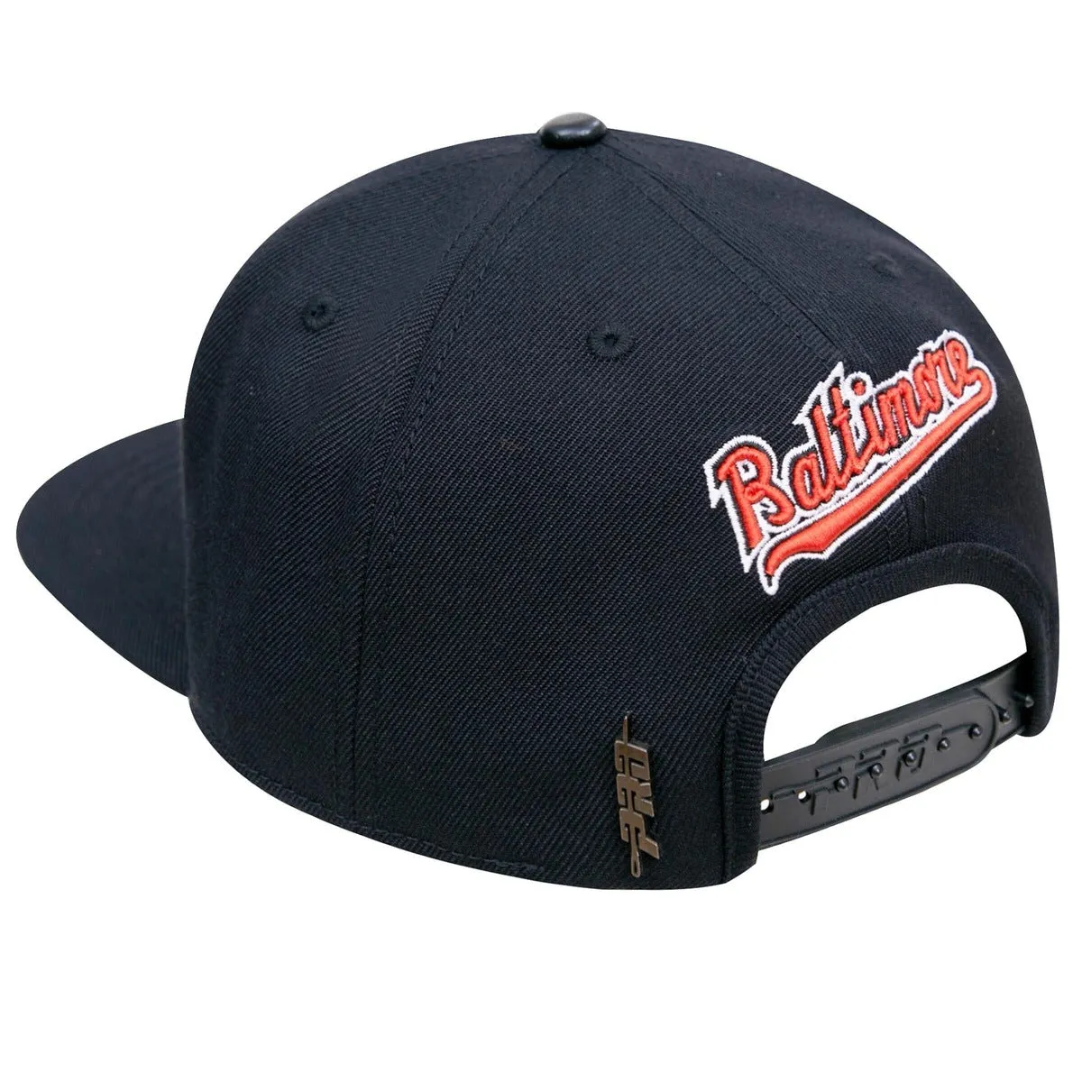 MLB BALTIMORE ORIOLES RETRO CLASSIC UNISEX LOGO WOOL SNAPBACK HAT (BLACK)