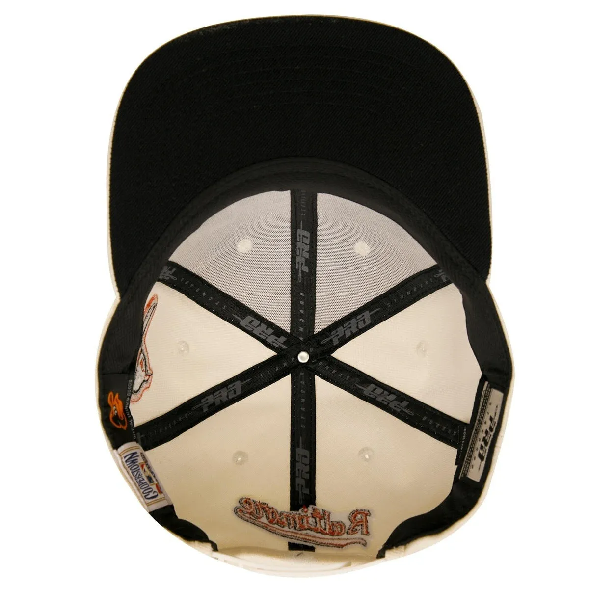 MLB BALTIMORE ORIOLES RETRO CLASSIC UNISEX LOGO WOOL SNAPBACK HAT (EGGSHELL)