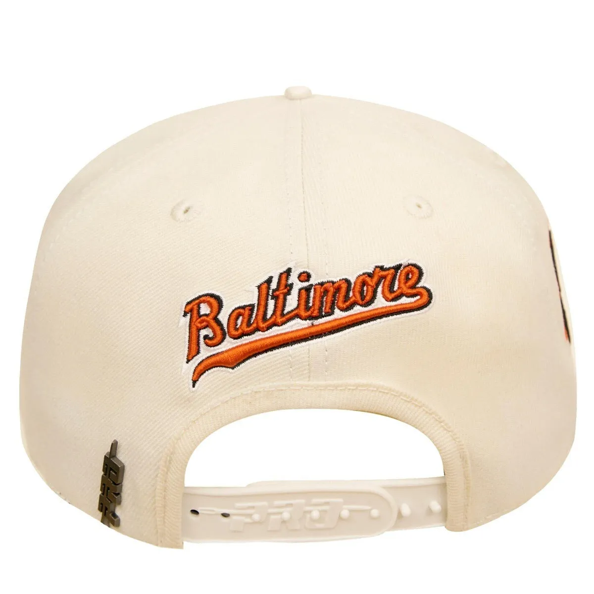 MLB BALTIMORE ORIOLES RETRO CLASSIC UNISEX LOGO WOOL SNAPBACK HAT (EGGSHELL)