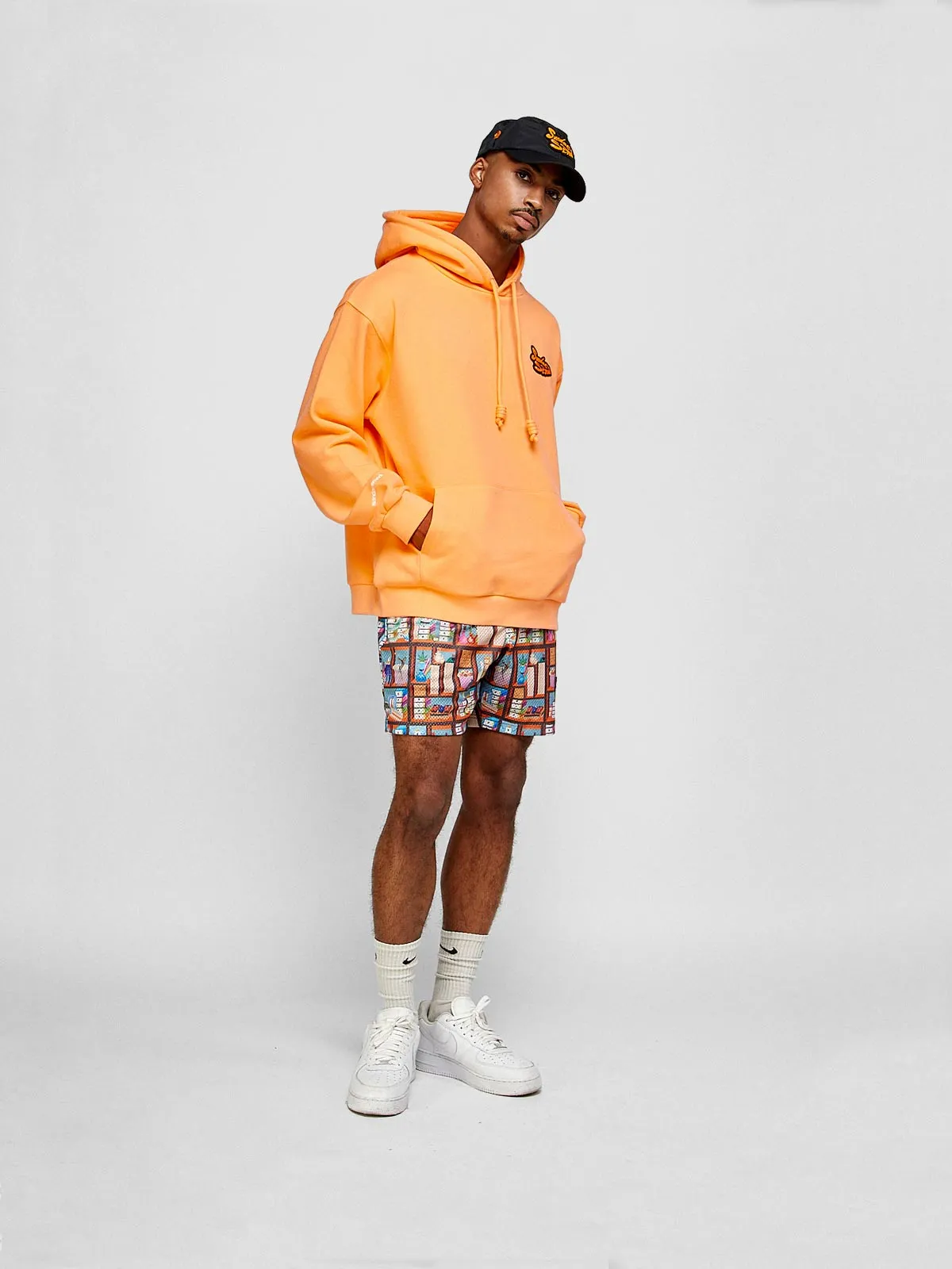 Spiky Logo Vulcanized Orange Cap