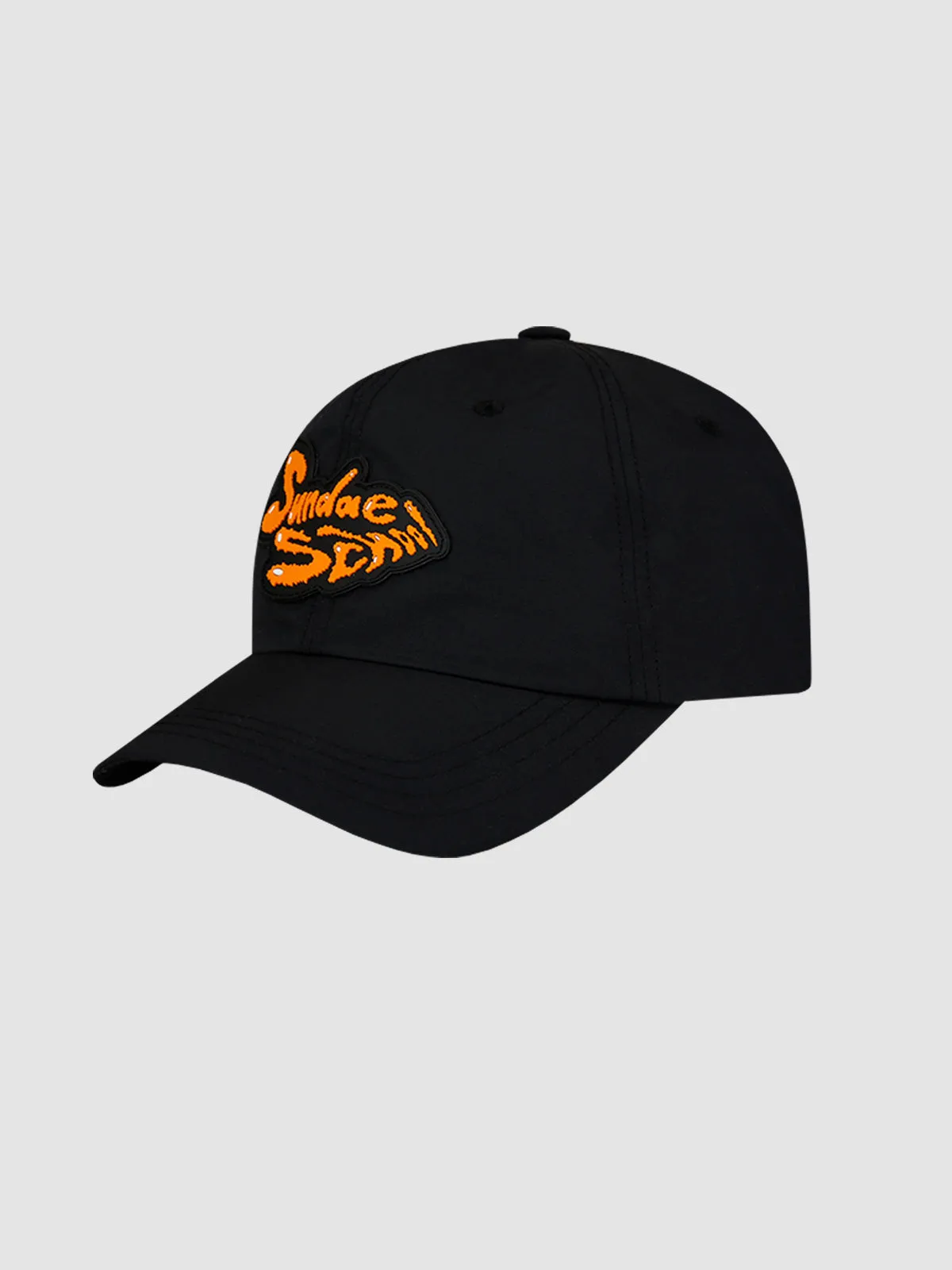 Spiky Logo Vulcanized Orange Cap
