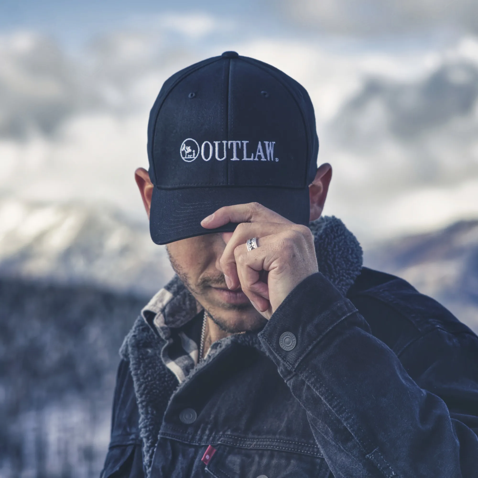 Outlaw Logo Embroidered Structured Twill Cap