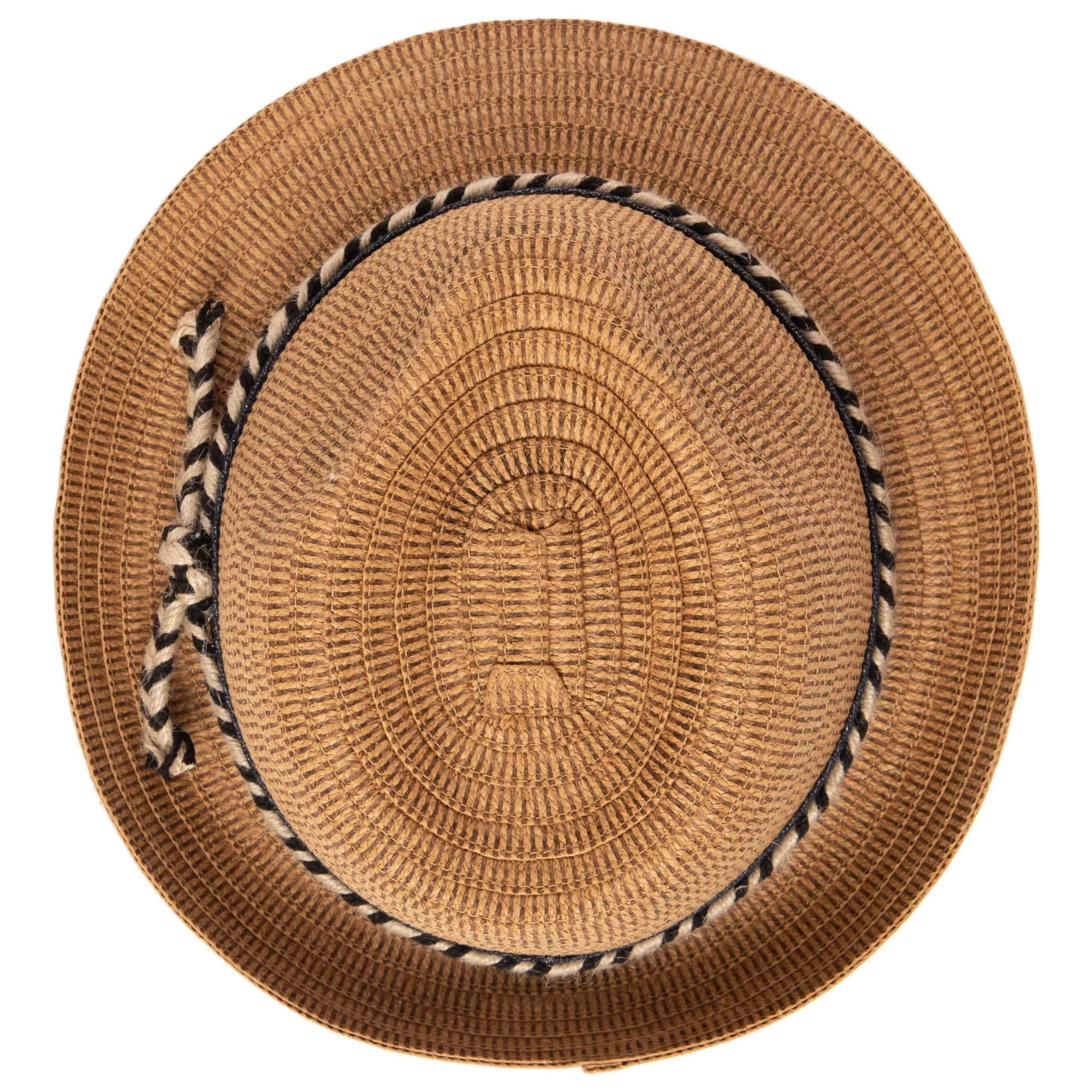 Paperbraid Stingy Brim Fedora with Layered Bands
