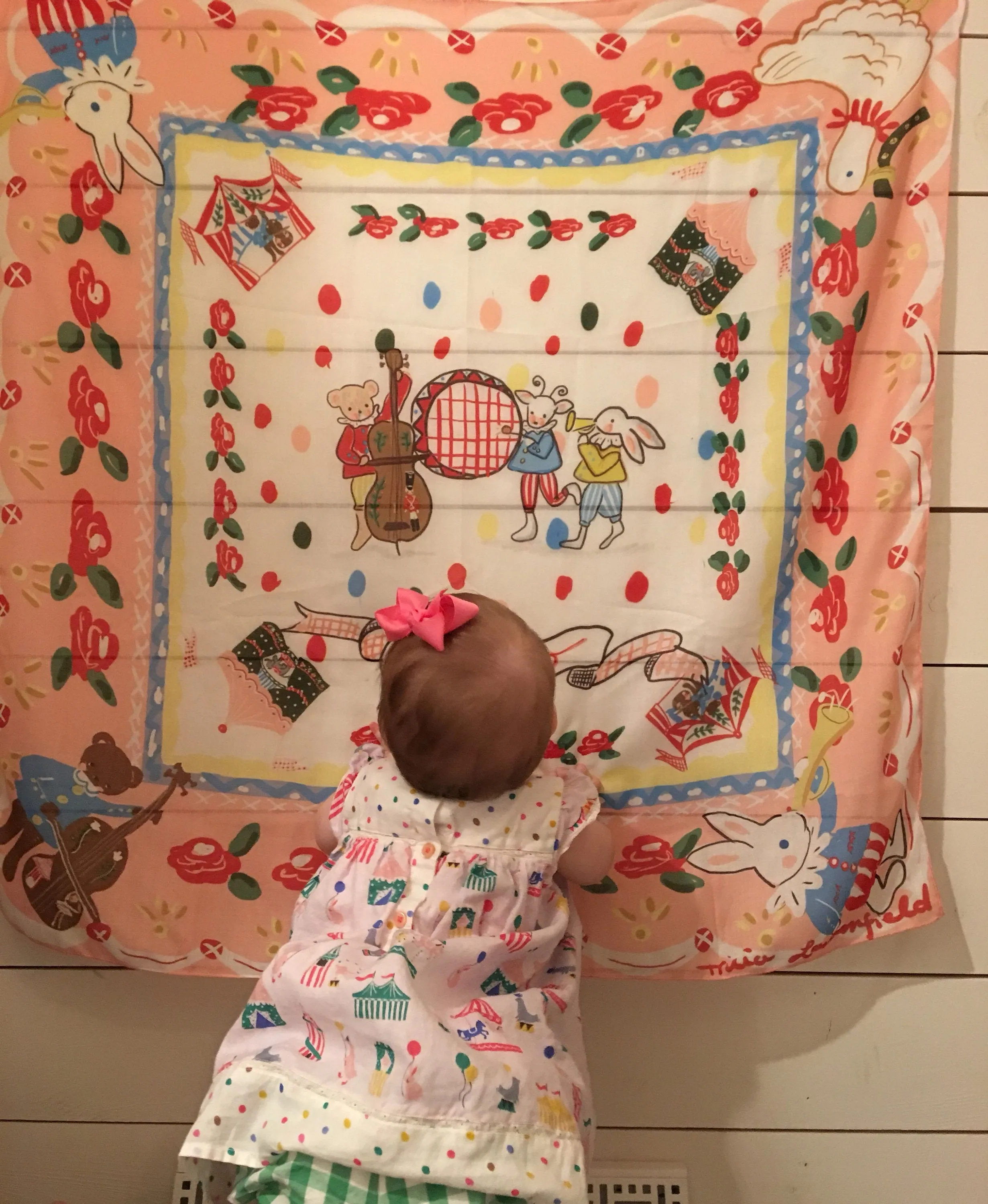Pink Floral Silk Scarf - Love You So