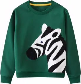 Popshion Toddler Boys Sweatshirt Cotton Lightweight Kids Winter Warm Sweater Crewneck Pullover Tops