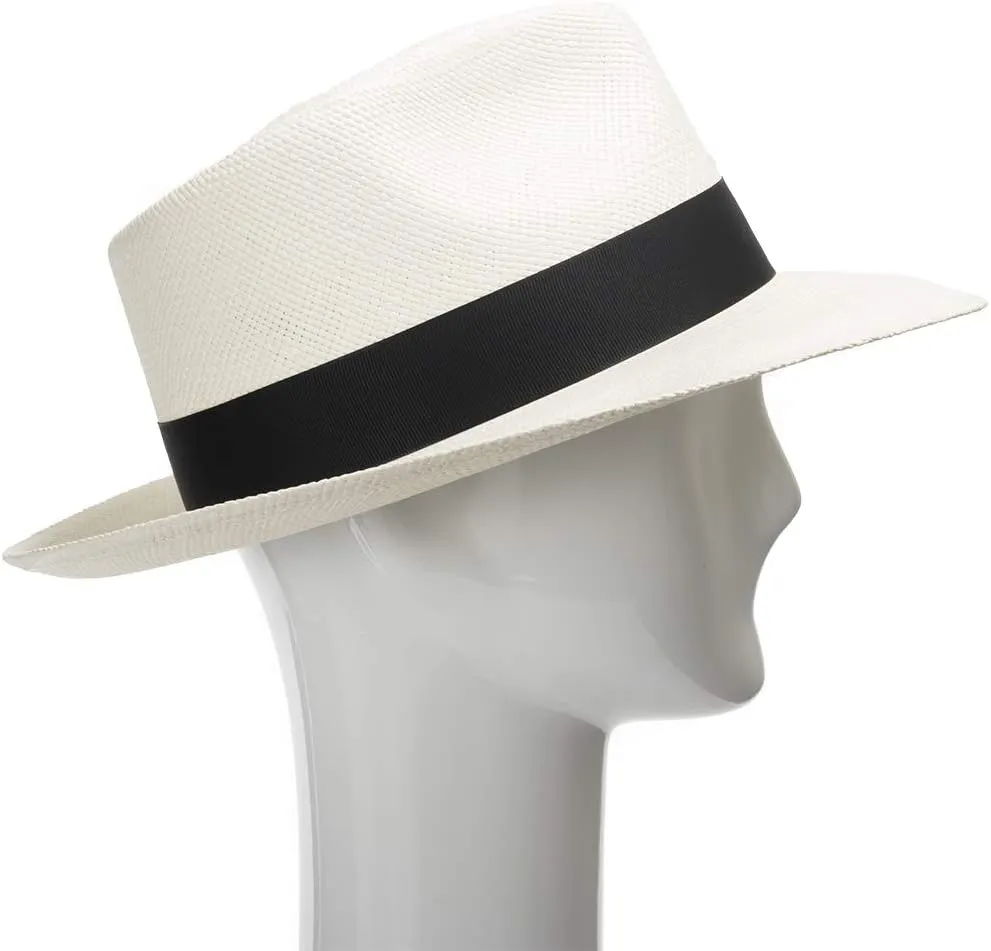 Portofino Retro Panama White Straw Hat