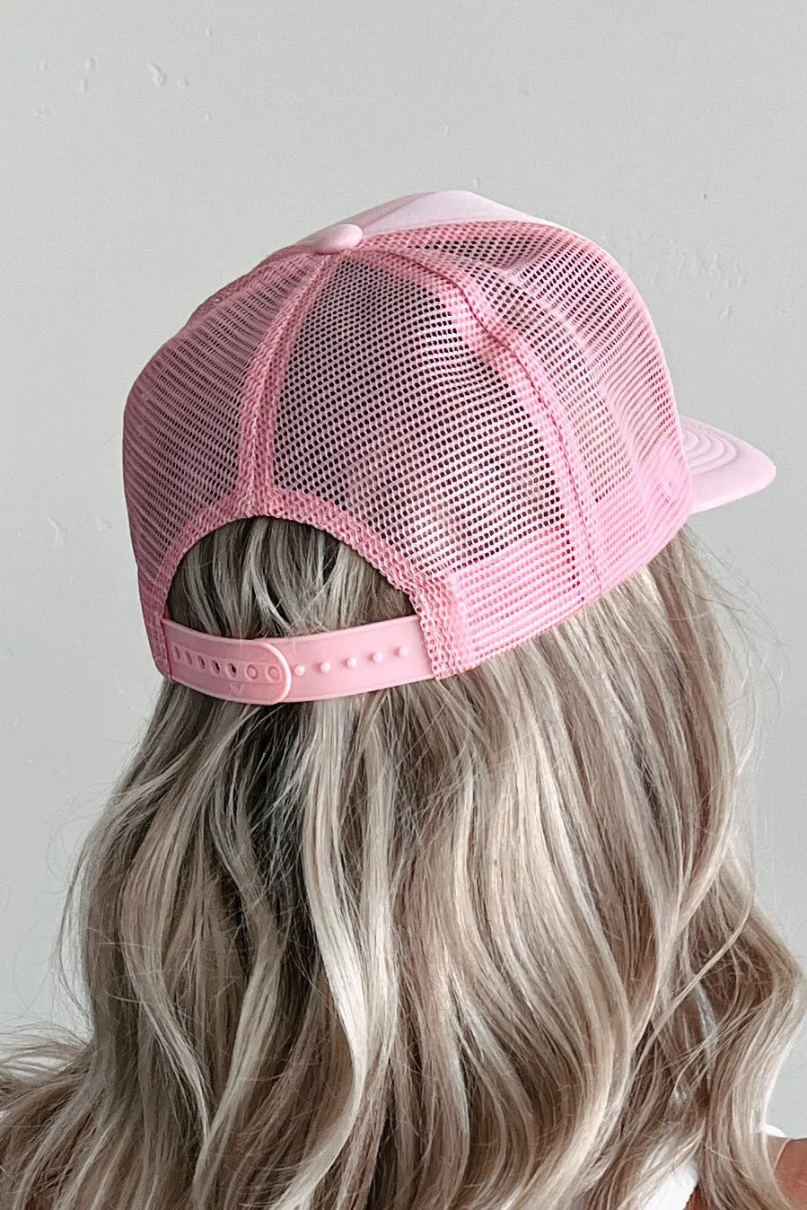"Hungover Tailgate" Trucker Hat (Light Pink)