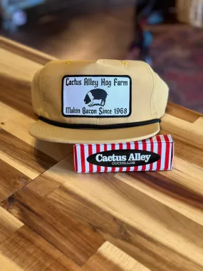 "Makin' Bacon" Yellow with Black Rope Snapback Cap - Cactus Alley