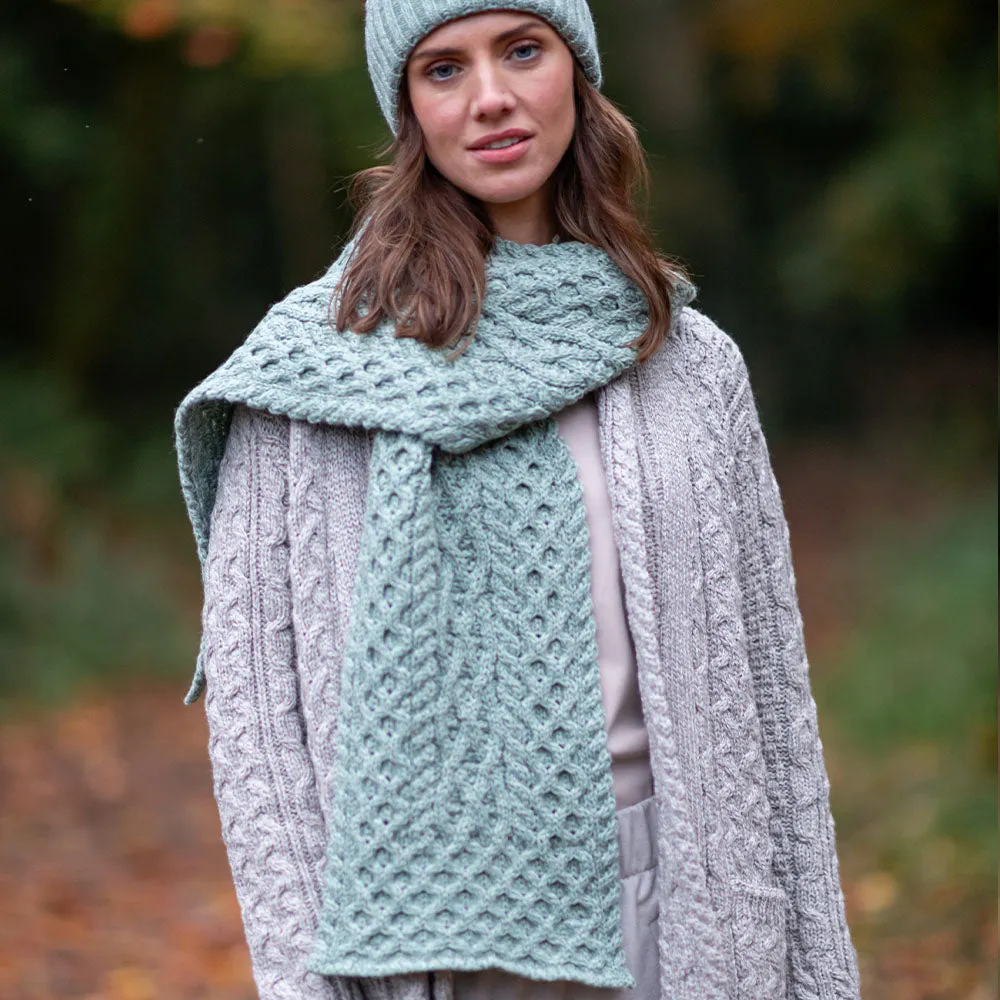 Sage Green Enya Aran Scarf