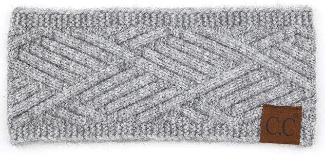 ScarvesMe Women Diagonal Stripes Criss Cross Pattern Soft Knit Headband Headwrap