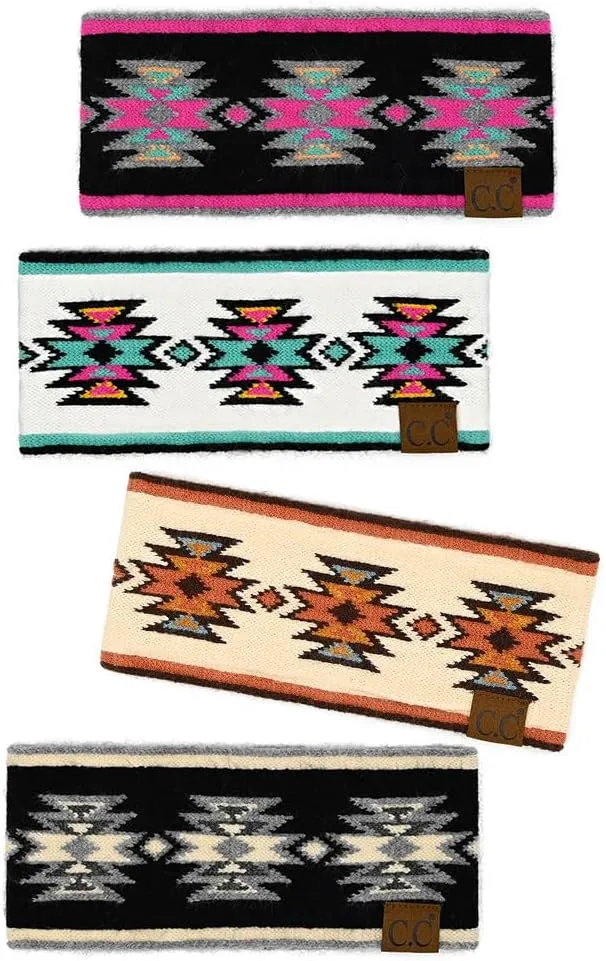 ScarvesMe Women Winter Warm Soft Southwest Pattern Knit Headband Headwrap