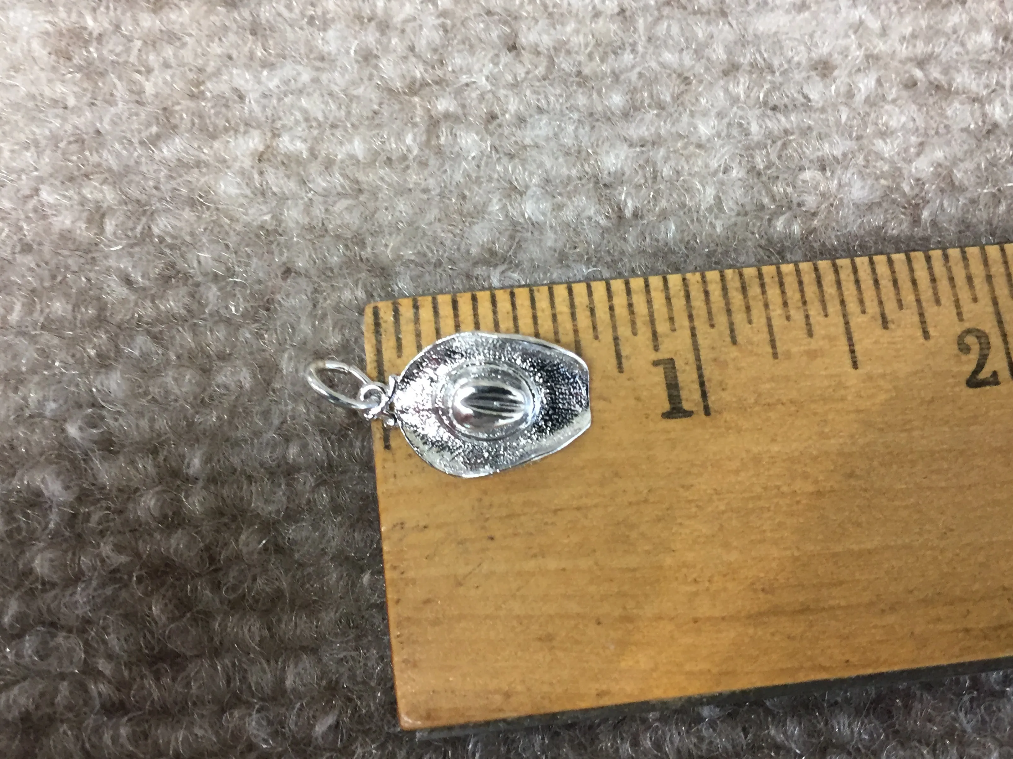 Silver Cowboy Hat Charm