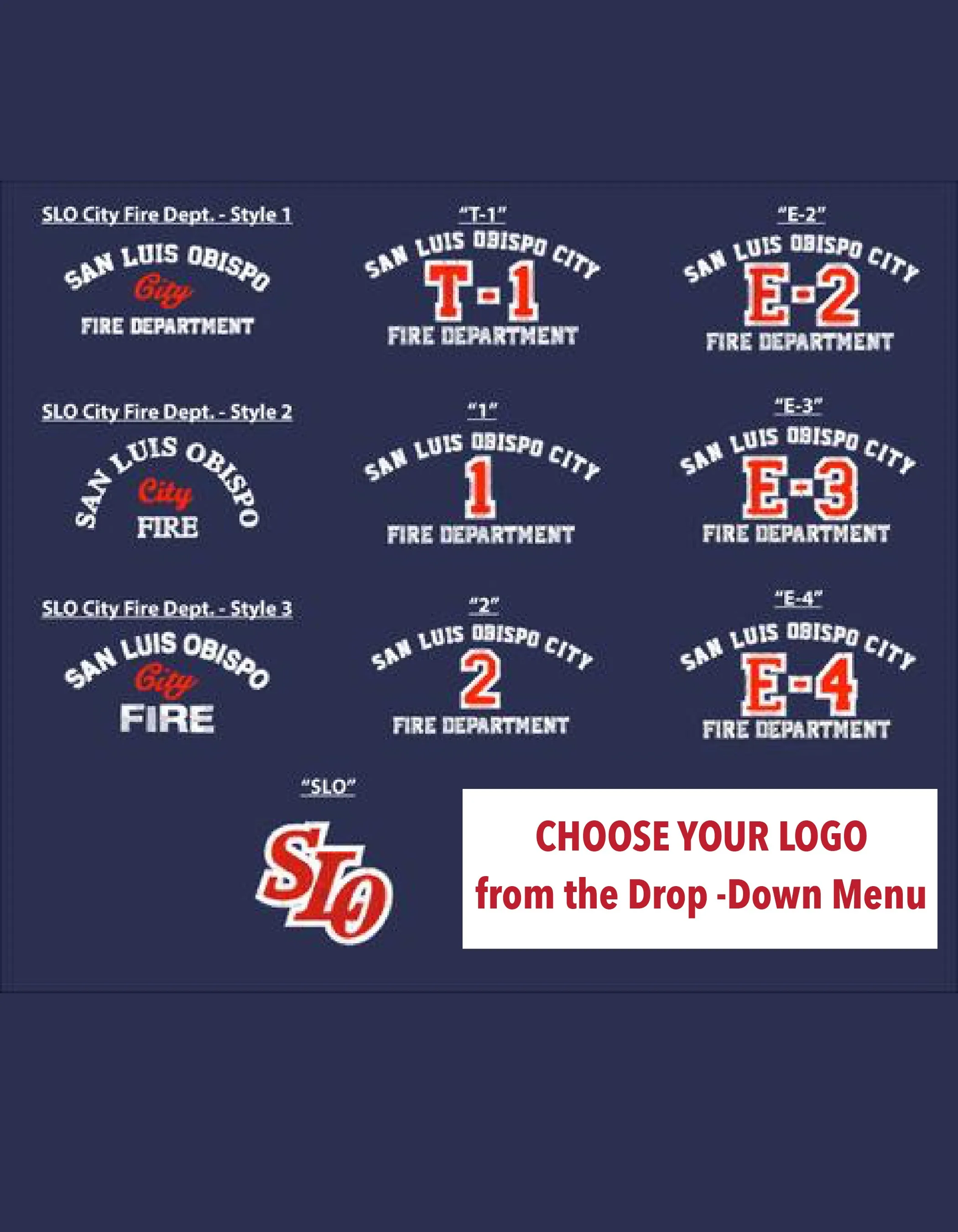 SLO Fire Department - All Hat Styles with PERSONALIZATION