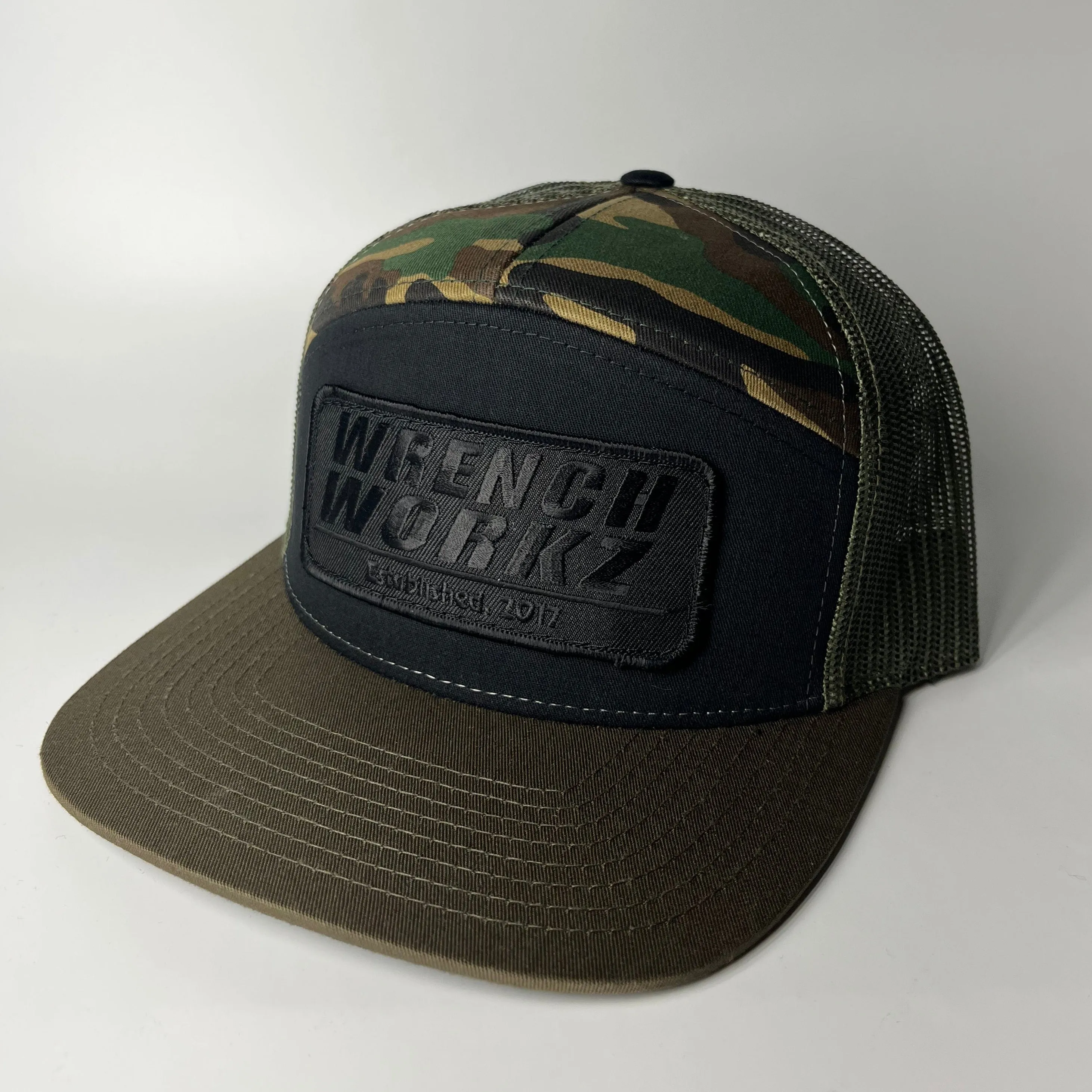 Stacked Patch Flat Brim Hat