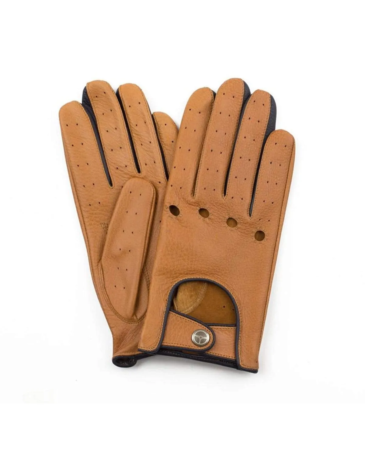 TOP GEAR - Deerskin Leather Driving Gloves - Camel