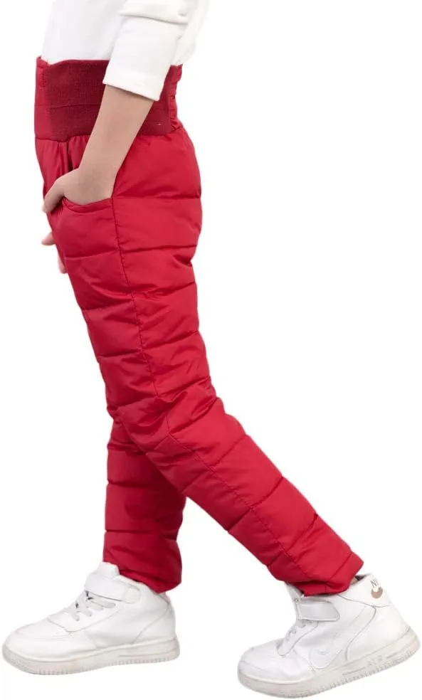UGREVZ Girls Boys Snow Pants 2-9 Years old Thick Winter Warm Pants Girl Activewear Clothes