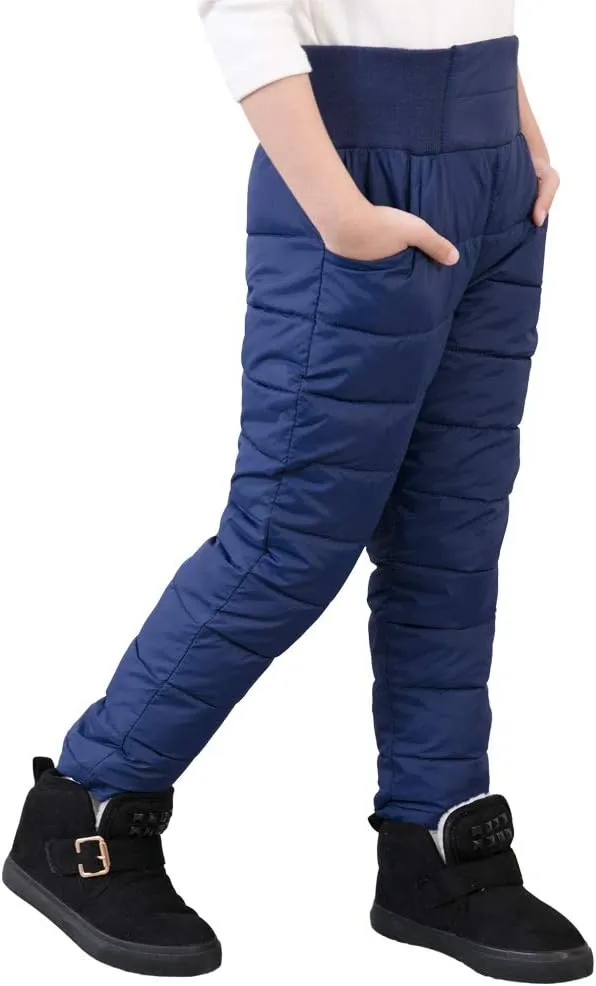 UGREVZ Girls Boys Snow Pants 2-9 Years old Thick Winter Warm Pants Girl Activewear Clothes