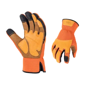 VGO Gardening Gloves Men, Safety Work Gloves, Puncture-proof, Thornproof, Touchscreen ( Colour Blue/Orange SL7475)
