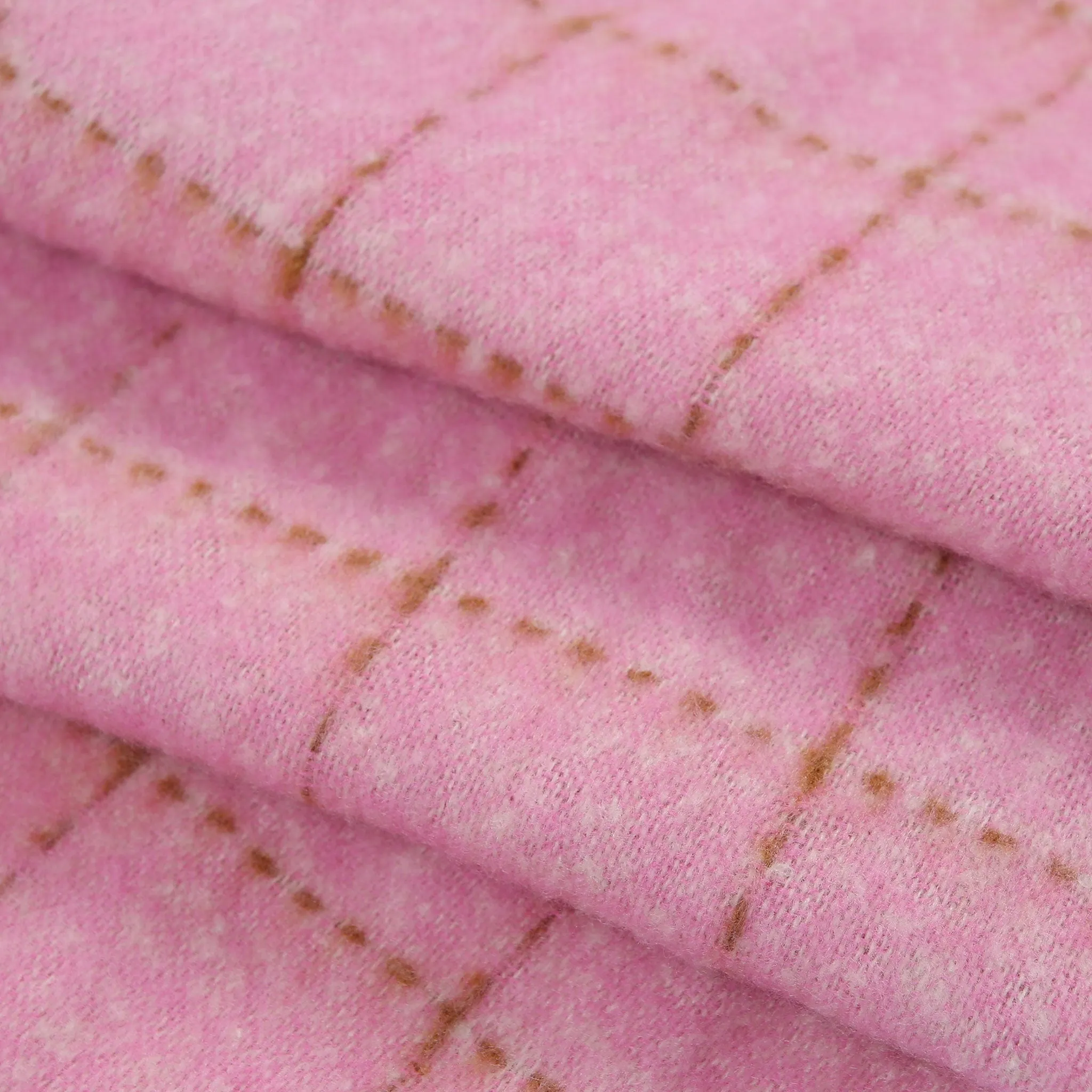 Women’s Dotted Windowpane Check Scarf with Tassels