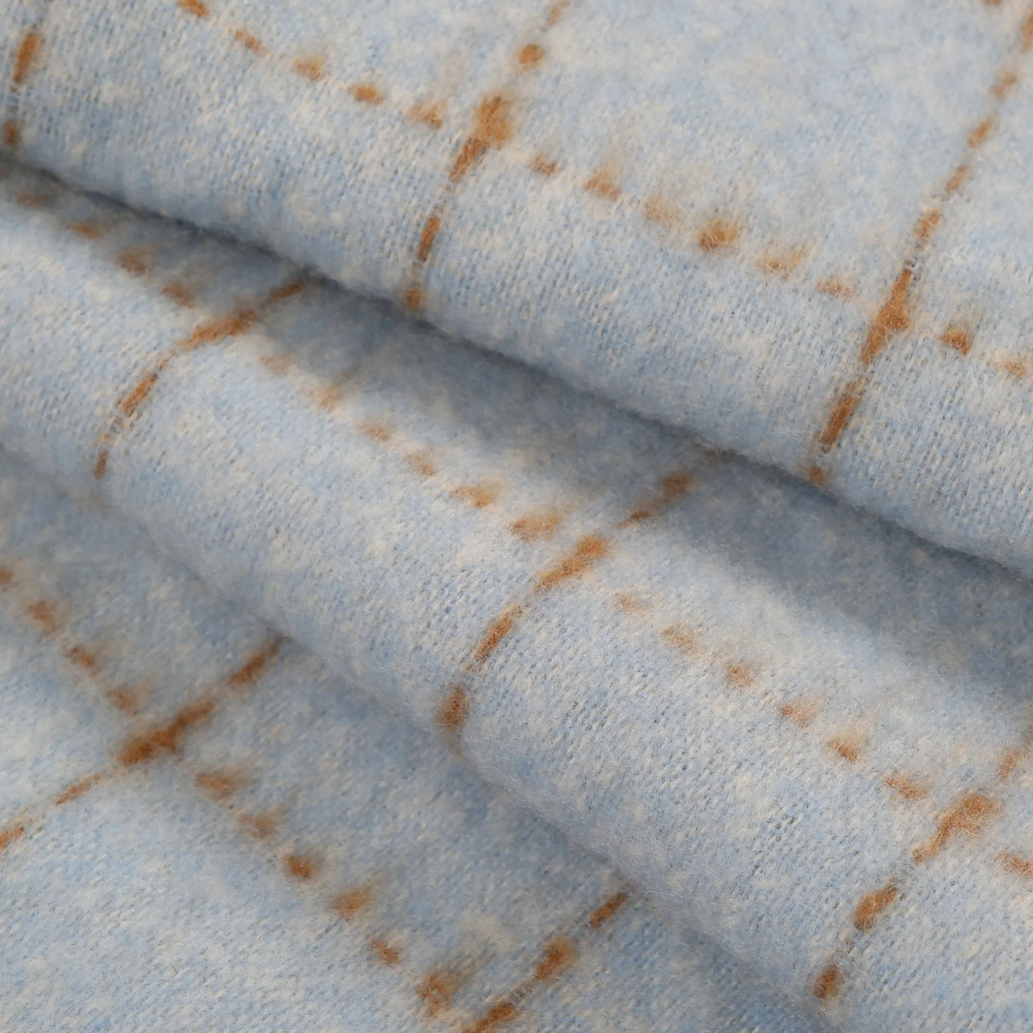 Women’s Dotted Windowpane Check Scarf with Tassels