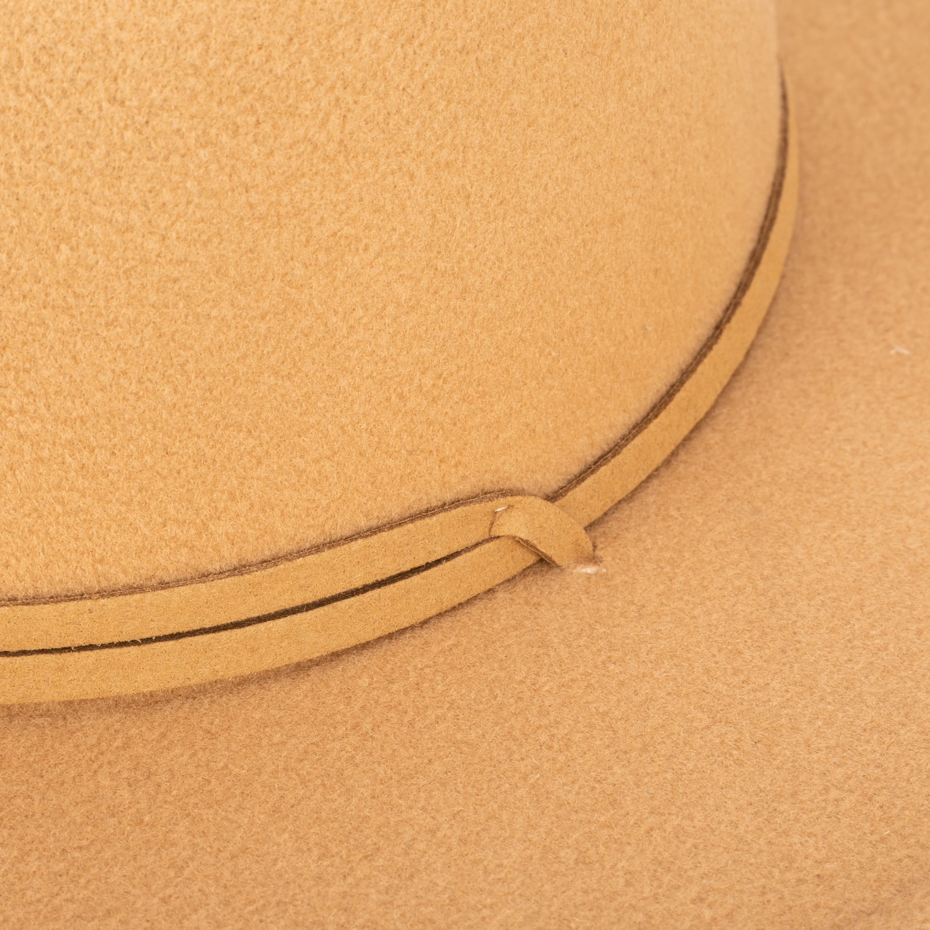 Women's Faux Felt Boater W/ Faux Leather Chin Cord