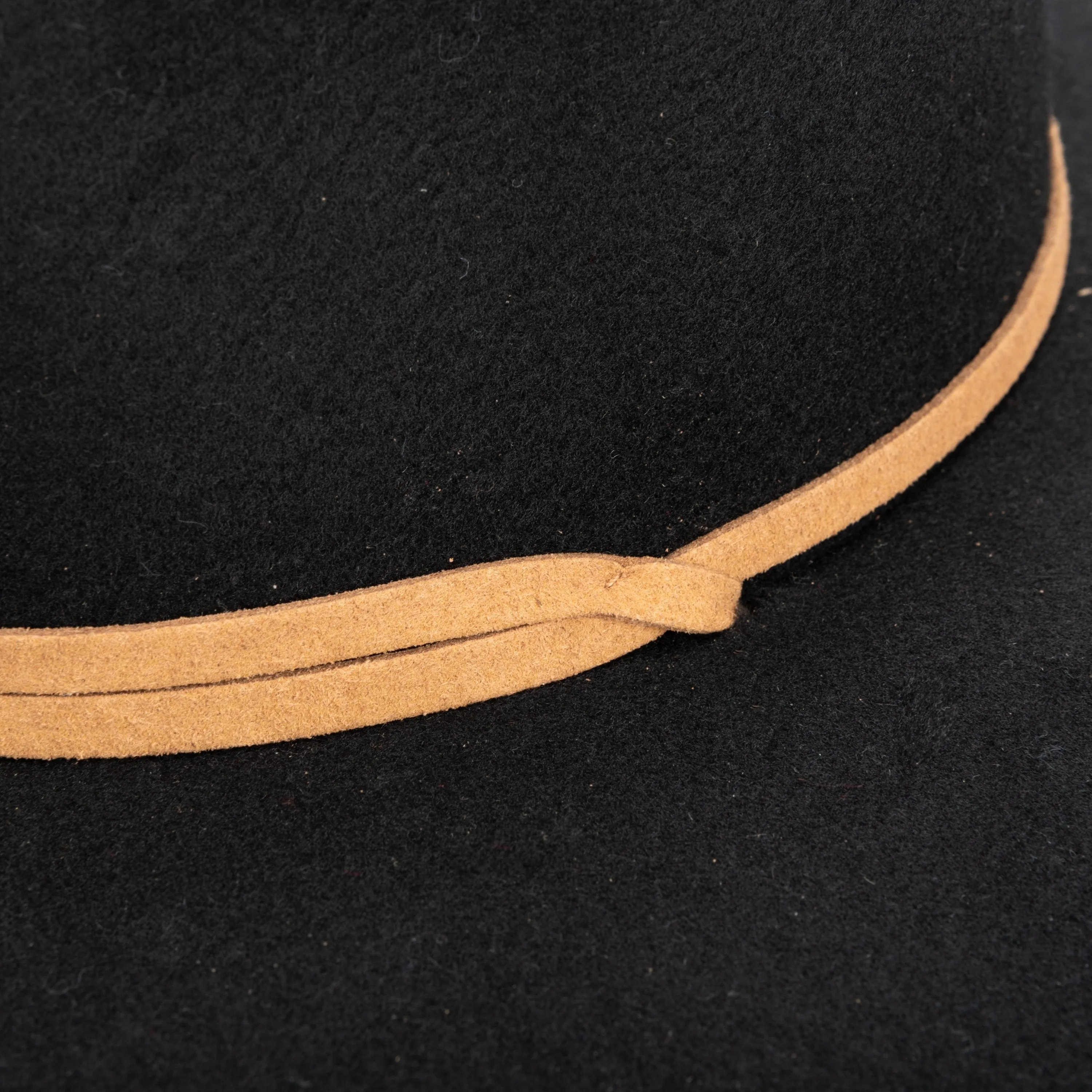 Women's Faux Felt Boater W/ Faux Leather Chin Cord